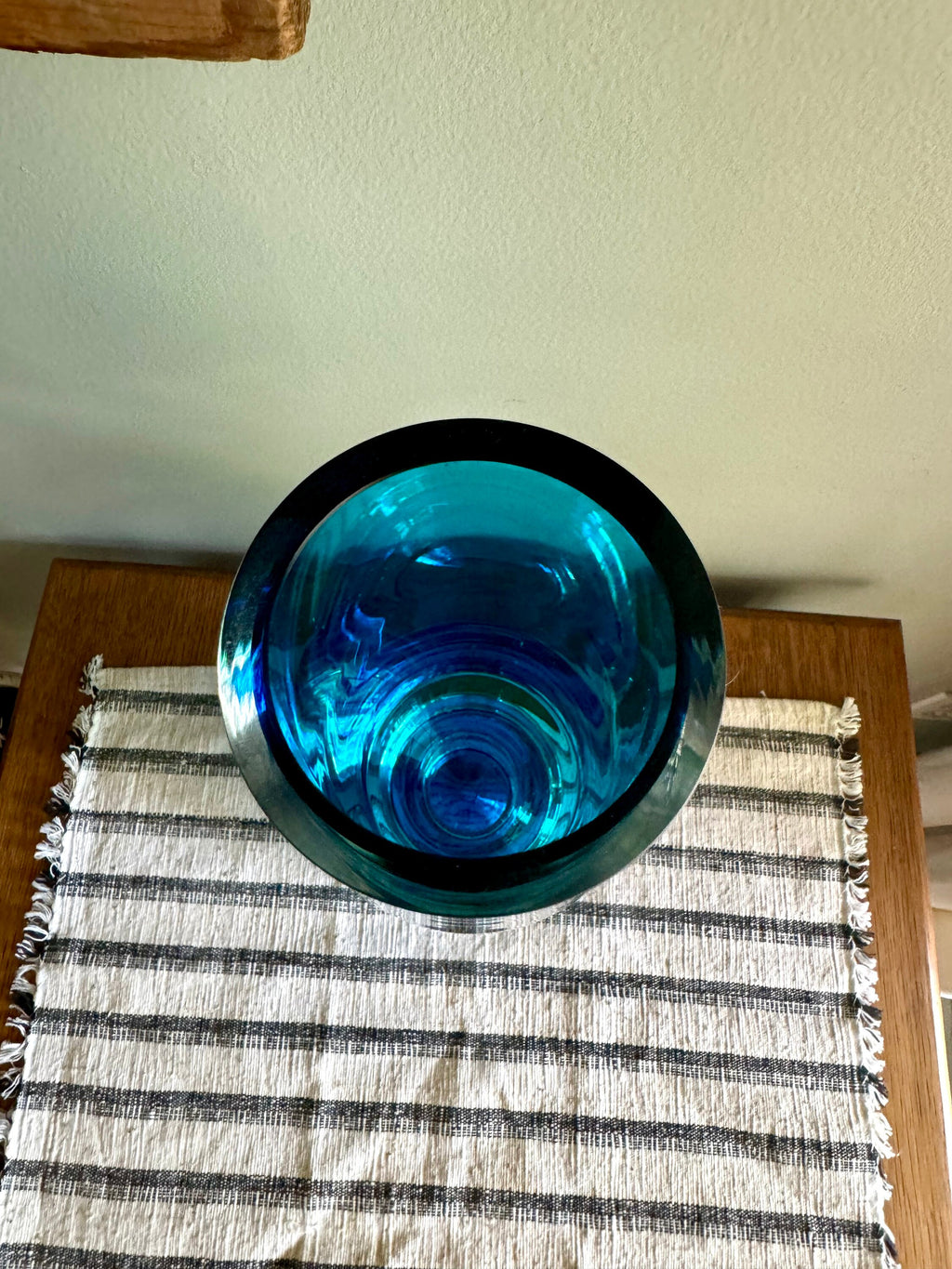 Vtg Marquis By Waterford Tango Vase | Samba Blue Crystal Candle Holder | 16" Tall Turquoise Waterford Crystal Vase | MCM Glass Vessel