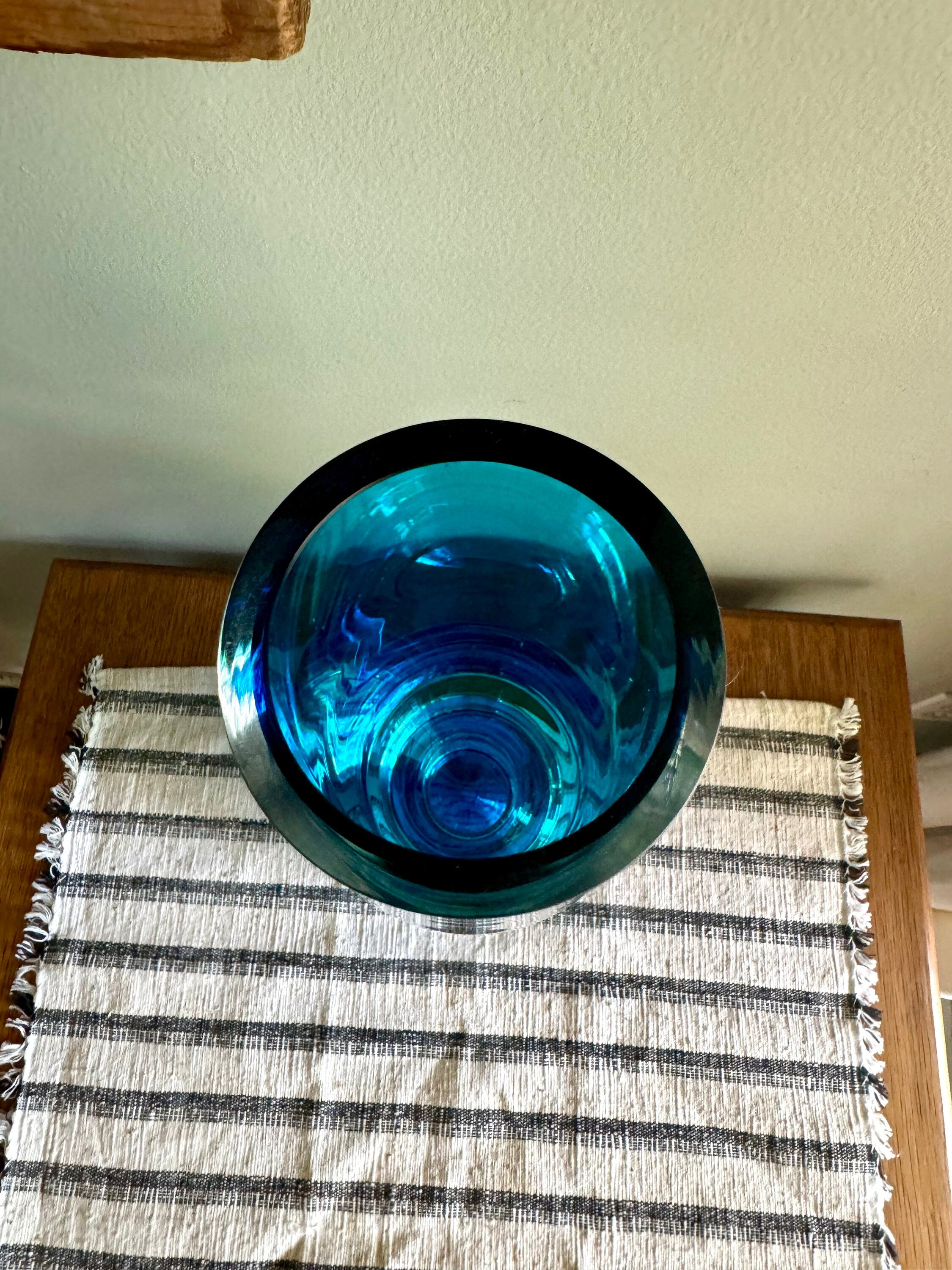 Vtg Marquis By Waterford Tango Vase | Samba Blue Crystal Candle Holder | 16" Tall Turquoise Waterford Crystal Vase | MCM Glass Vessel