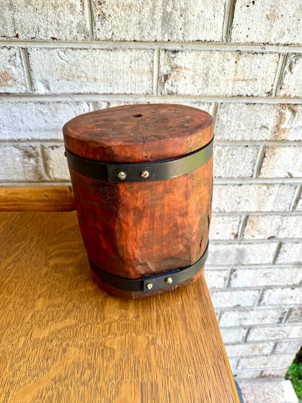 Vtg Large Wood Mallet | Hand Made Wooden Mallet | Decor Circus Mallet | Wooden Industrial Mallet | Wood Strongman Mallet| Sledge Hammer