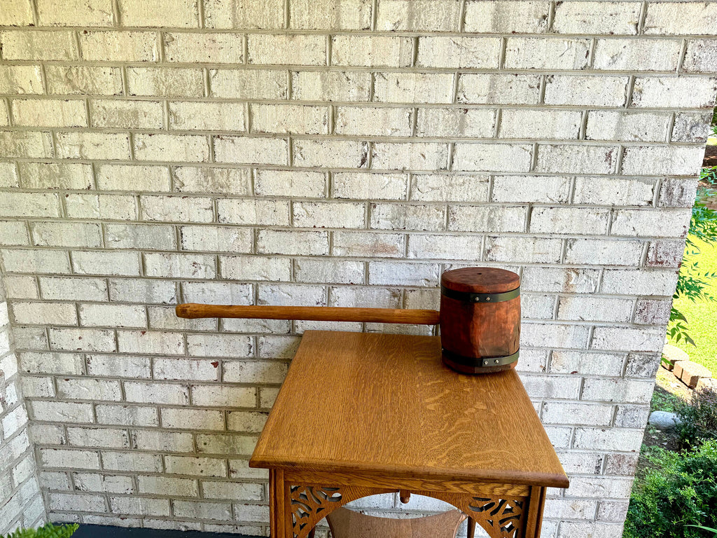 Vtg Large Wood Mallet | Hand Made Wooden Mallet | Decor Circus Mallet | Wooden Industrial Mallet | Wood Strongman Mallet| Sledge Hammer