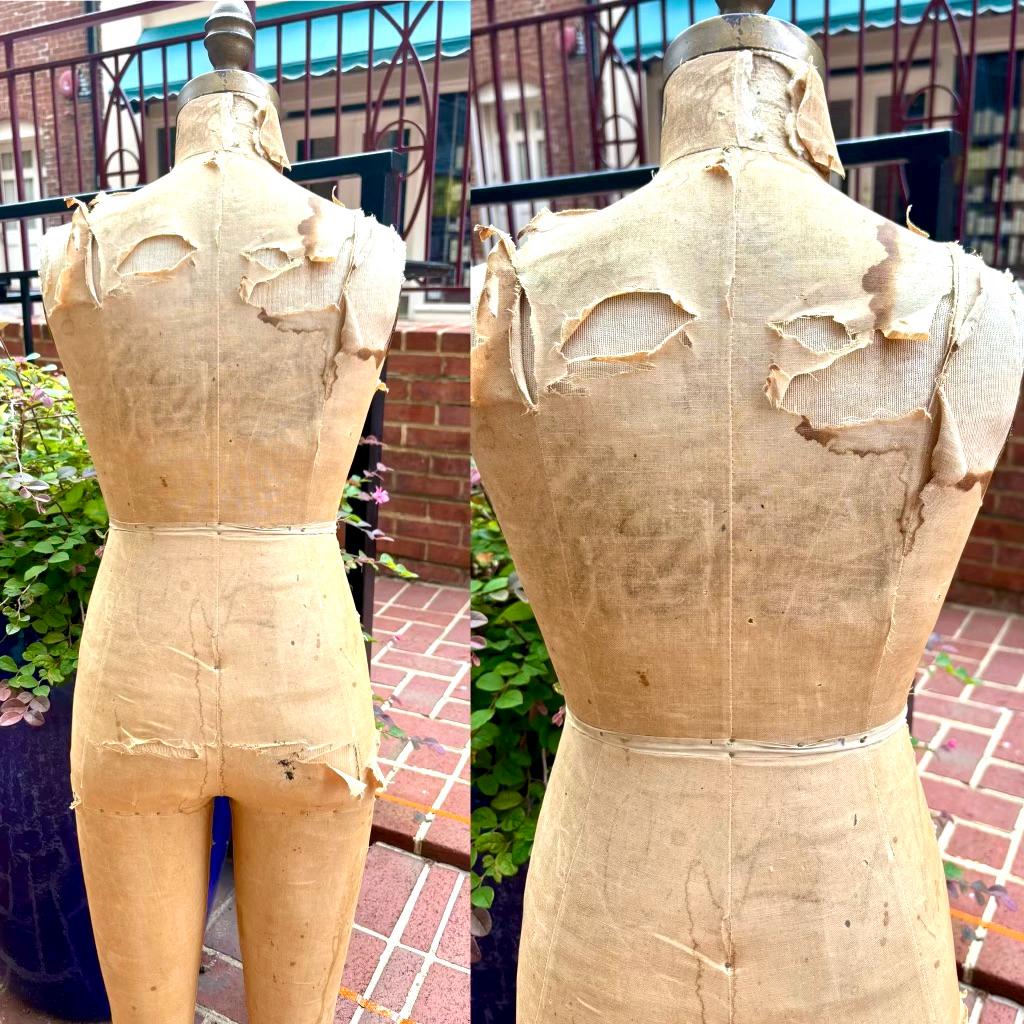 Vtg Distressed Wolf Dress Form | 1956 Pre-teen Dress Form | Hanging Dress Form | Seamstress Gift | Clothing Display | Wolf Model Form