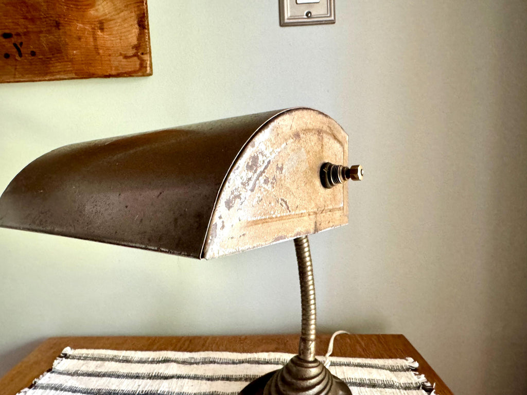 Rustic Industrial Desk Lamp | Distressed Gooseneck Task Lamp | Workstation Lamp | Drafting Lamp | Factory Lamp| Fortune N3 Distressed Lamp