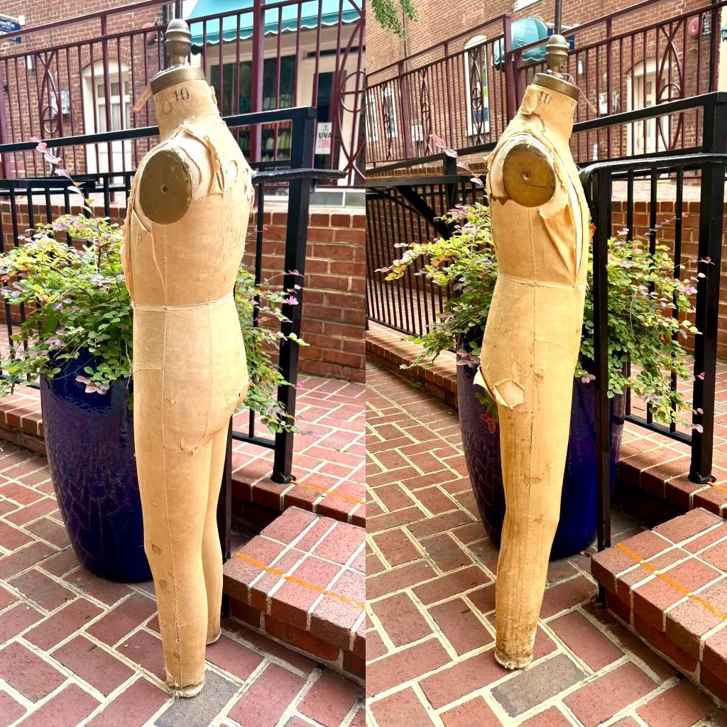 Vtg Distressed Wolf Dress Form | 1956 Pre-teen Dress Form | Hanging Dress Form | Seamstress Gift | Clothing Display | Wolf Model Form