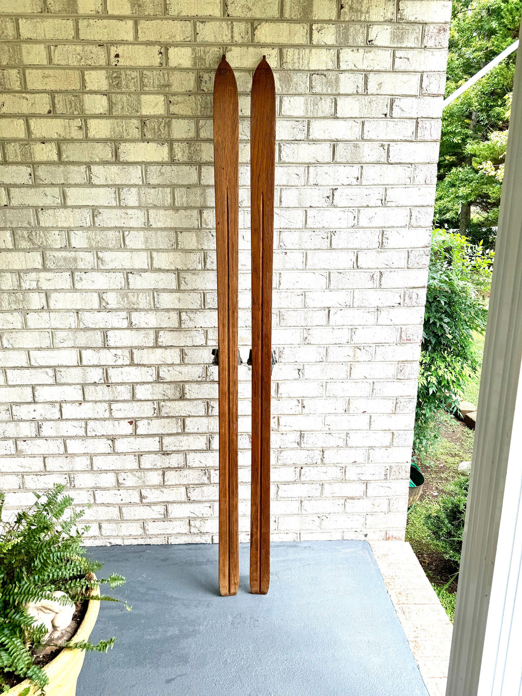 Antique Pair of Northland Wooden Skis | Hickory Wood Skis | Cabin Decor | Antique Snow Skis | Wooden Snow Skis | Hickory Snow Skis