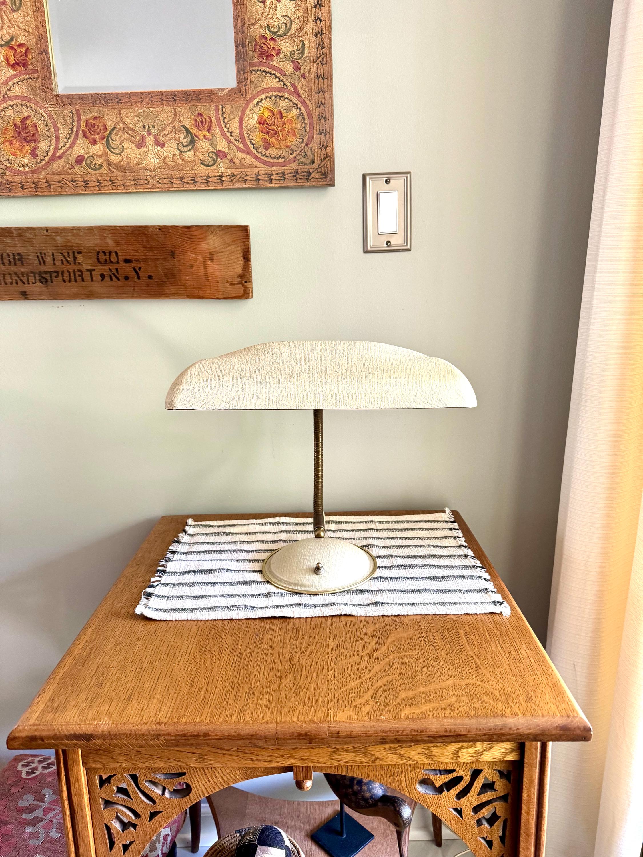 Vtg Cannon Products Gooseneck Lamp | MCM Textured Adjustable Desk Lamp | Flexible Neck Desk Lamp | Task Lamp