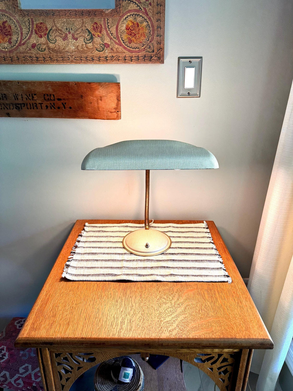 Vtg Cannon Products Gooseneck Lamp | MCM Textured Adjustable Desk Lamp | Flexible Neck Desk Lamp | Task Lamp
