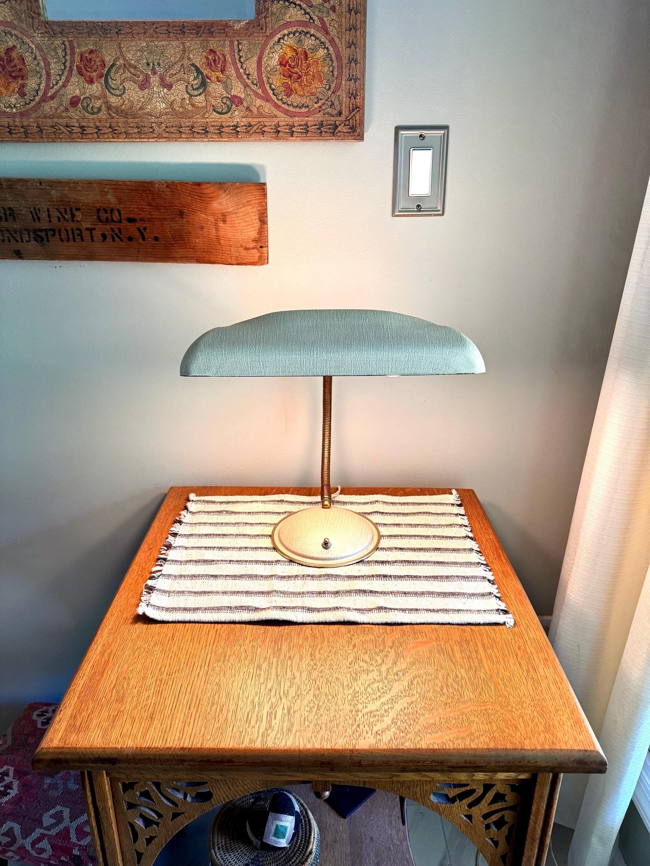 Vtg Cannon Products Gooseneck Lamp | MCM Textured Adjustable Desk Lamp | Flexible Neck Desk Lamp | Task Lamp