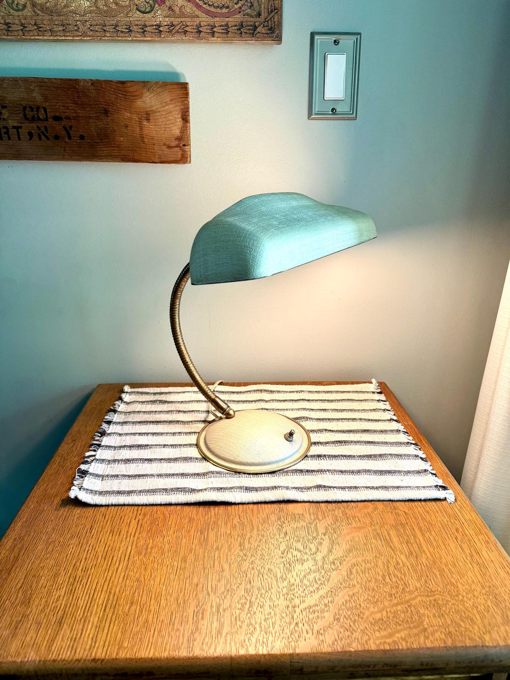 Vtg Cannon Products Gooseneck Lamp | MCM Textured Adjustable Desk Lamp | Flexible Neck Desk Lamp | Task Lamp