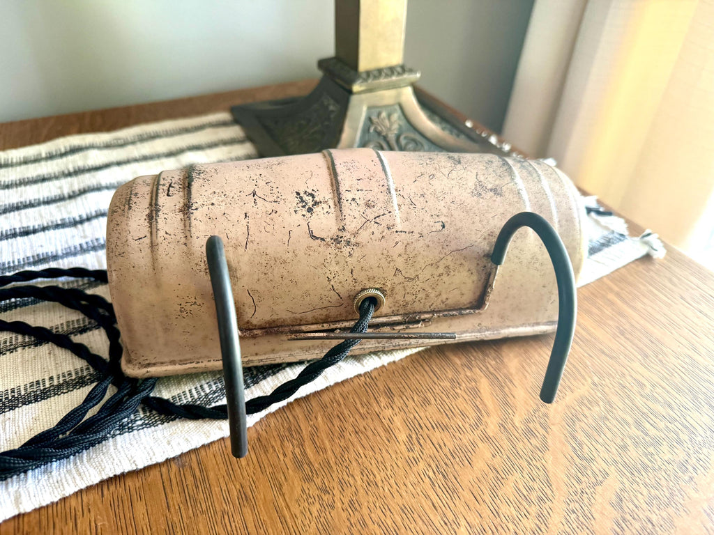 A Mid Century Distressed Headboard Lamp | Rustic Headboard Light | Bed Reading Lamp | Reading Lamp | Metal Bed Lamp | Metal Shade Bed Lamp