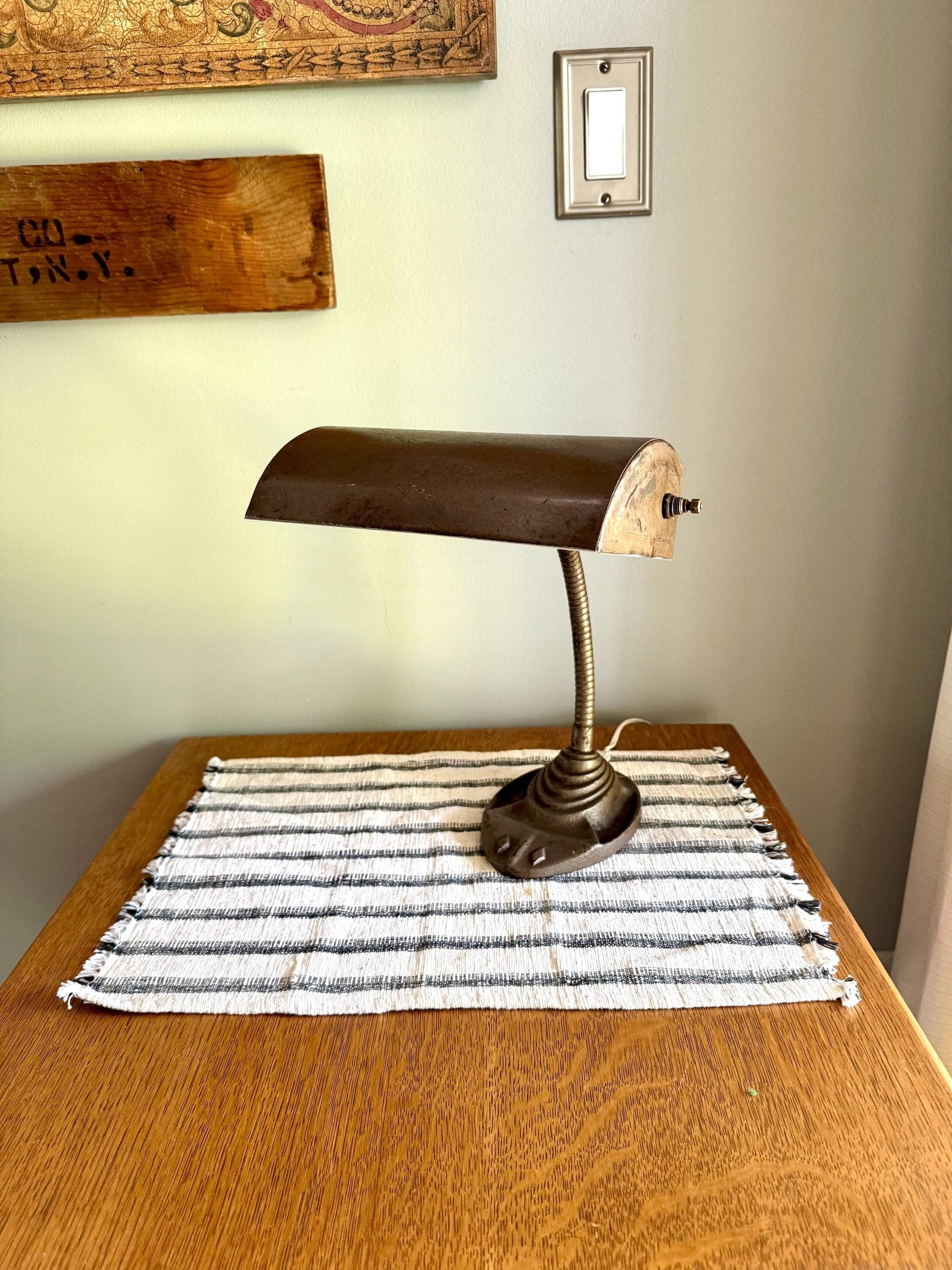 Rustic Industrial Desk Lamp | Distressed Gooseneck Task Lamp | Workstation Lamp | Drafting Lamp | Factory Lamp| Fortune N3 Distressed Lamp