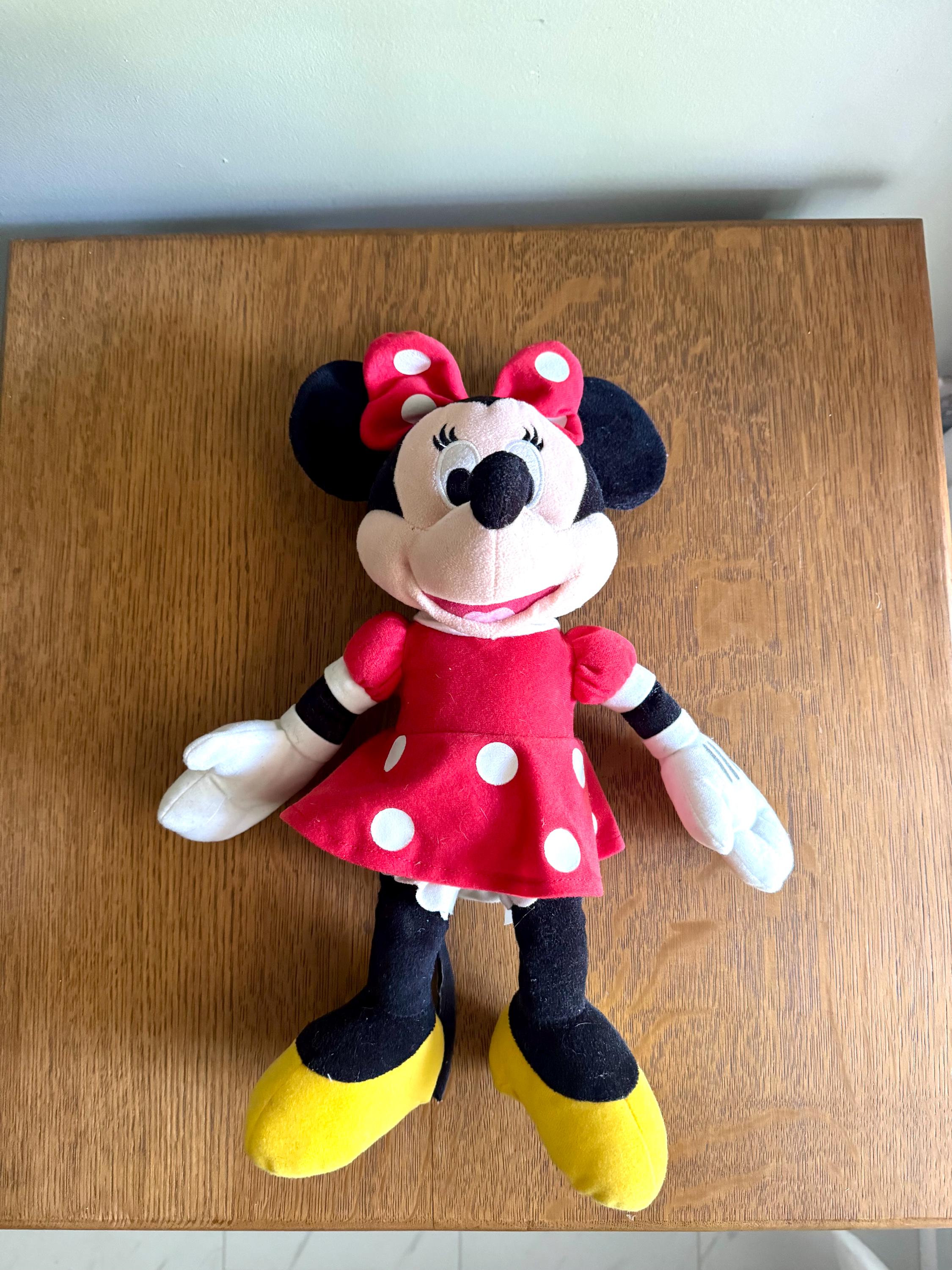 A Pair of Minnie and Mickey Stuffed Animals | Fantasia Sorcerer Mickey and Minnie | 17" Mickey Mouse and Minnie Mouse Stuffed Animals