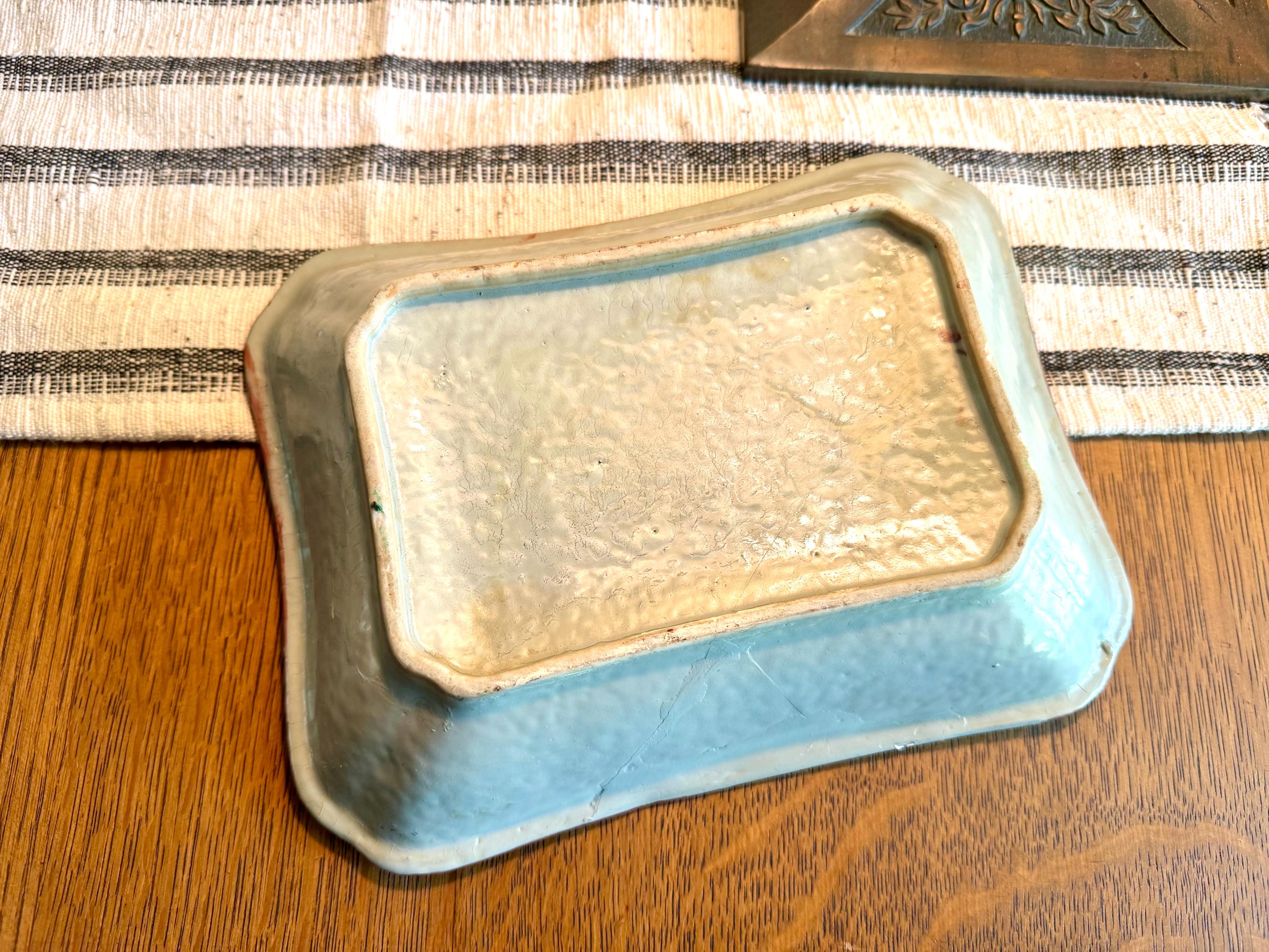 Antique Chinese Porcelain Famille Rose Medallion Serving Bowl | Chinese Famille Rose Medallion Service Dish | 1800's Ceramic Dish (repaired)