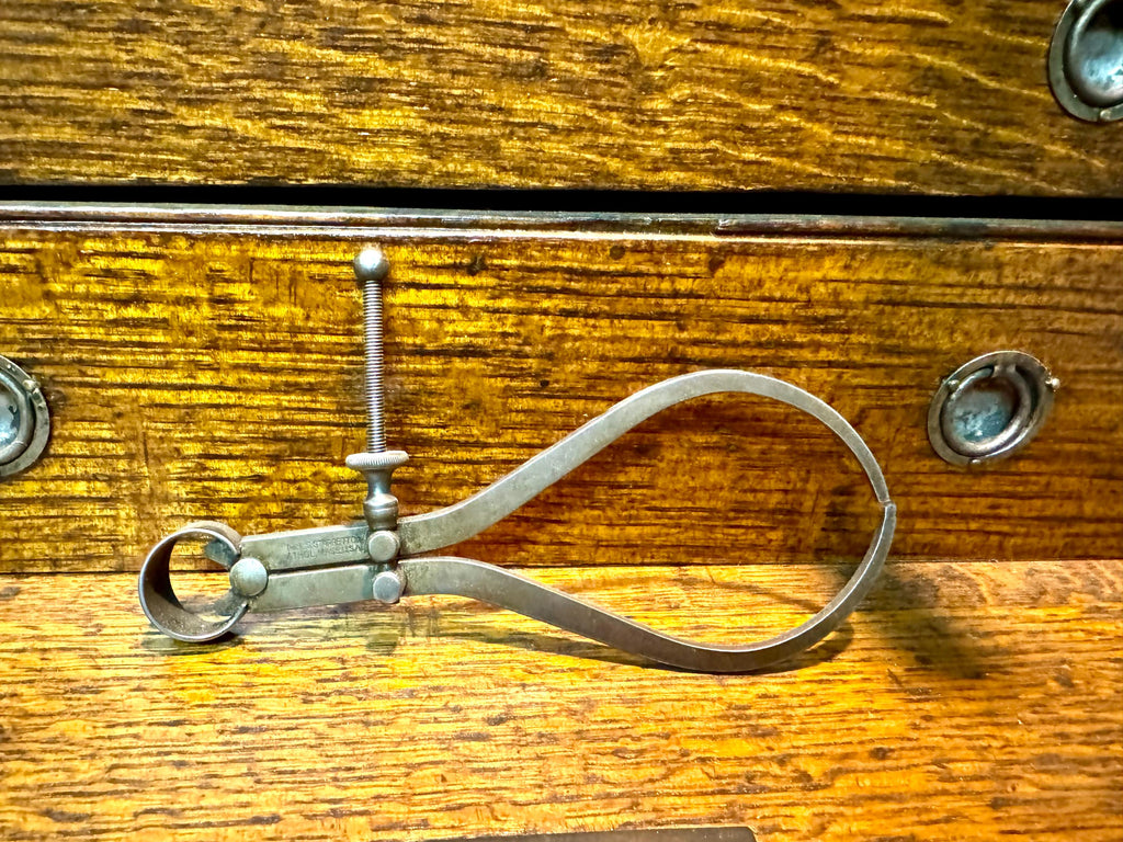 Vintage Starrett Flat Legged Caliper | Small L.S. Starrett Co. Outside Thread Caliper | Antique Machinist Tool | Starrett Caliper