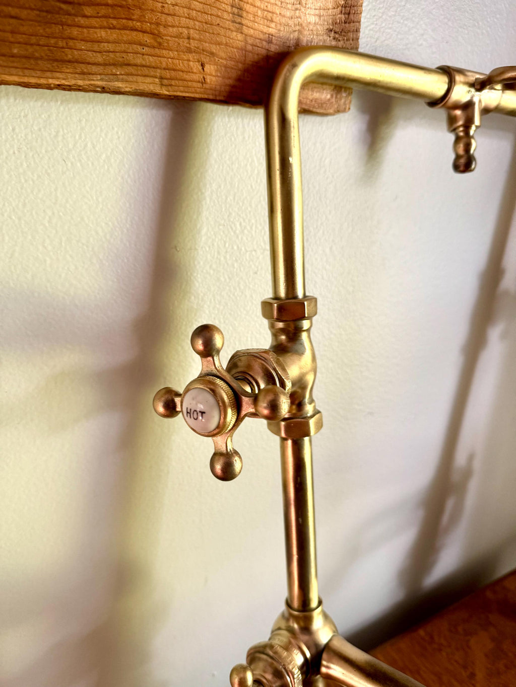 Vtg Republic Brass Tub Filler Faucets | Brass Basin Taps | Brass Hot and Cold  Faucets | Antique Water Faucet| Brass 1800's Tub Filler