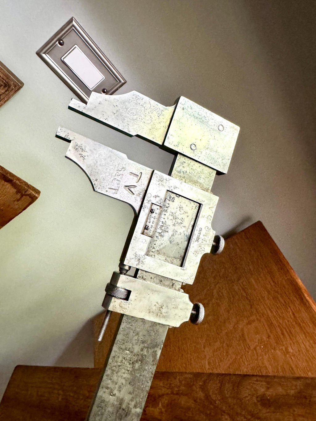 Vintage Starrett 36" Vernier Calipers Inside/Outside Model No.122  | Large L.S. Starrett Co. Outside/Inside Caliper in Case