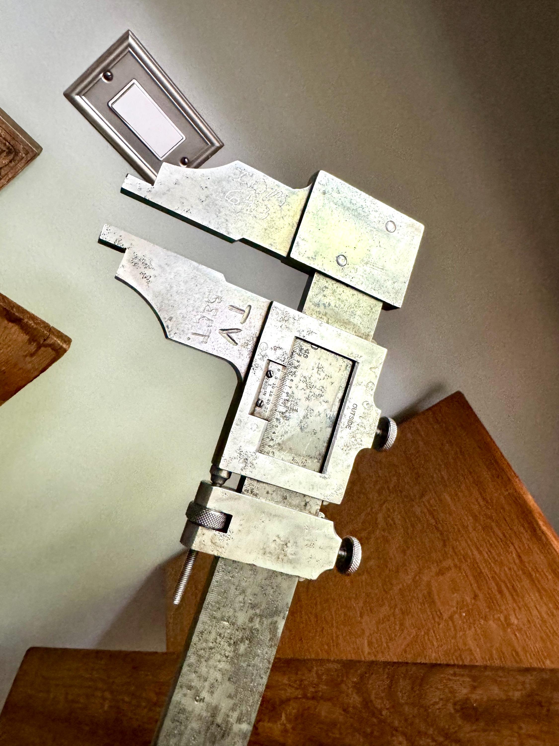 Vintage Starrett 36" Vernier Calipers Inside/Outside Model No.122  | Large L.S. Starrett Co. Outside/Inside Caliper in Case