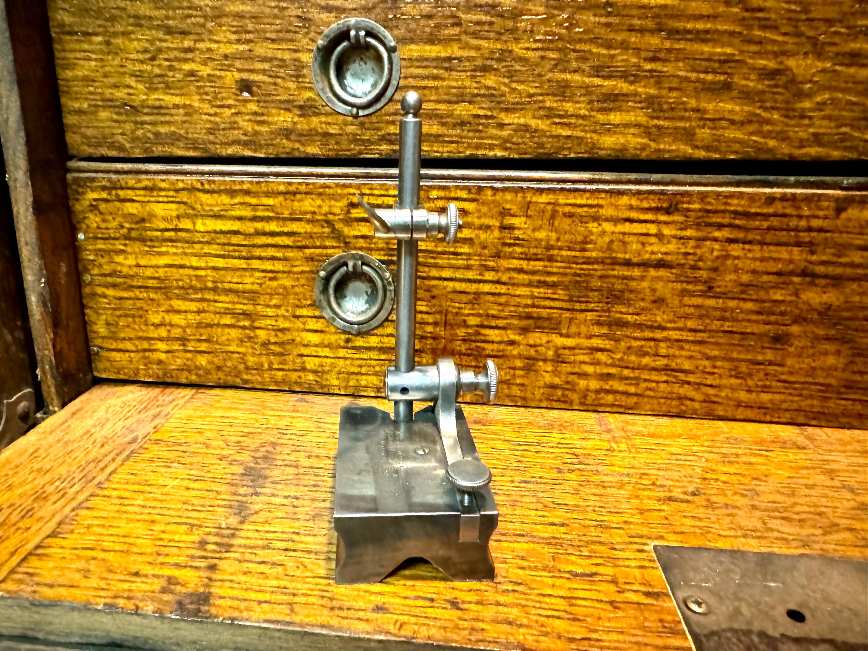 Vintage Small Starrett Surface Gage | L.S. Starrett Co. Surface Gage and Scribe | Antique Machinist Tool | Metal Scribe and Gage