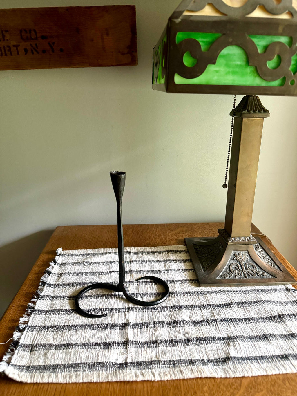 Primitive Wrought Iron Candlestick Holder | Hand Forged Iron Candlestick Holder | Brutalist Candle Holder | Rustic Candle Holder