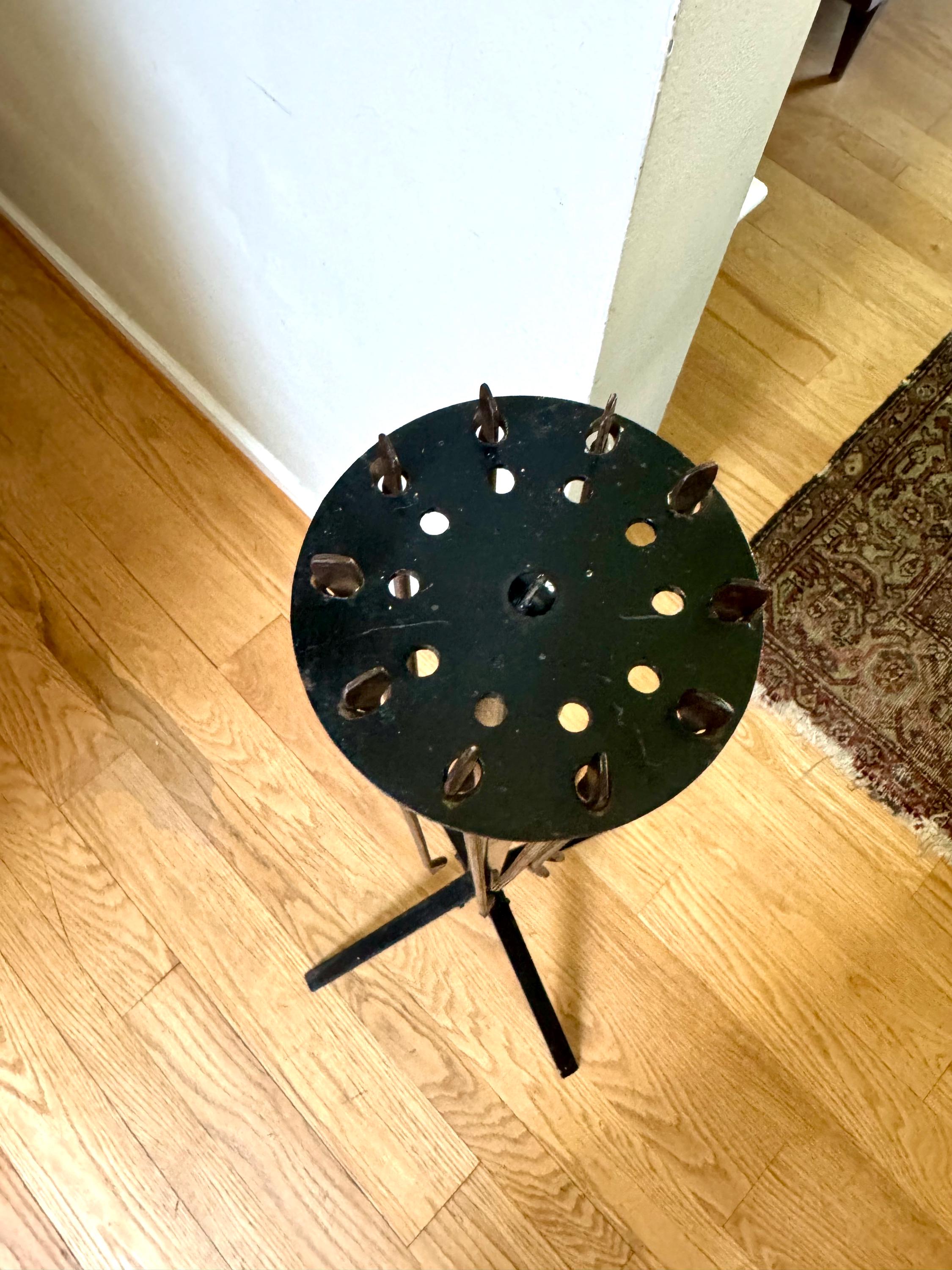 Vintage Clothes Umbrella Drying Rack | Metal and Wood Clothes Rack | Metal Armed Clothes Rack | Folding Clothes Rack| Collapsible Towel Rack