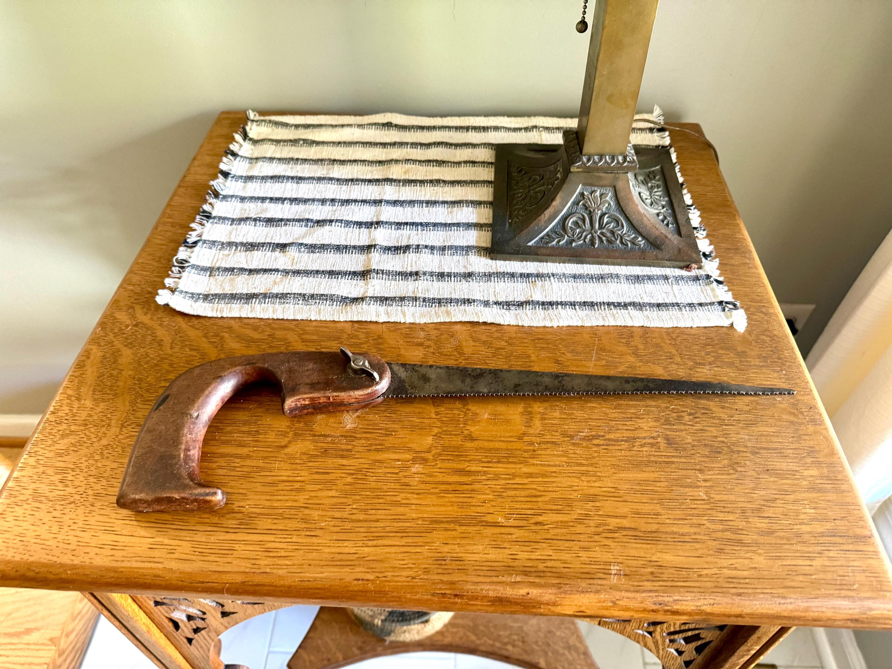 Open Handle Keyhole Saw | Vintage Wood Handled Keyhole Saw | Antique Keyhole Saw | Pistol Grip Keyhole Saw