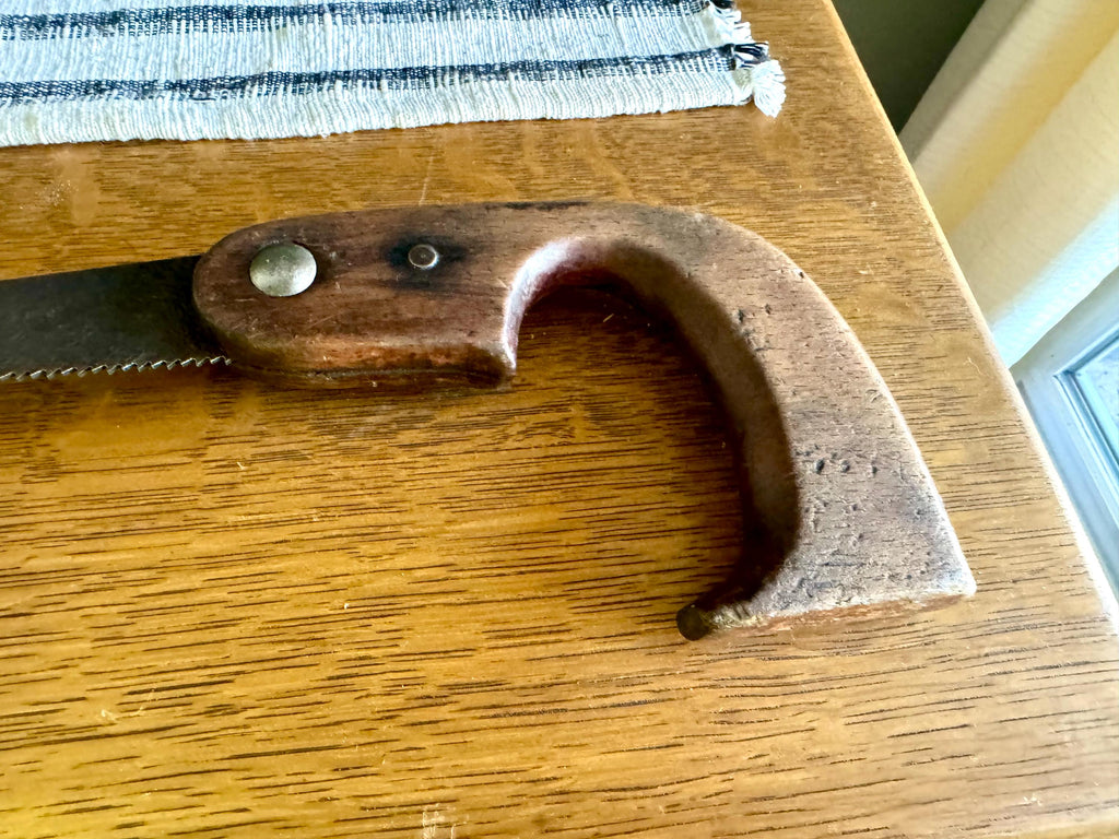 Open Handle Keyhole Saw | Vintage Wood Handled Keyhole Saw | Antique Keyhole Saw | Pistol Grip Keyhole Saw