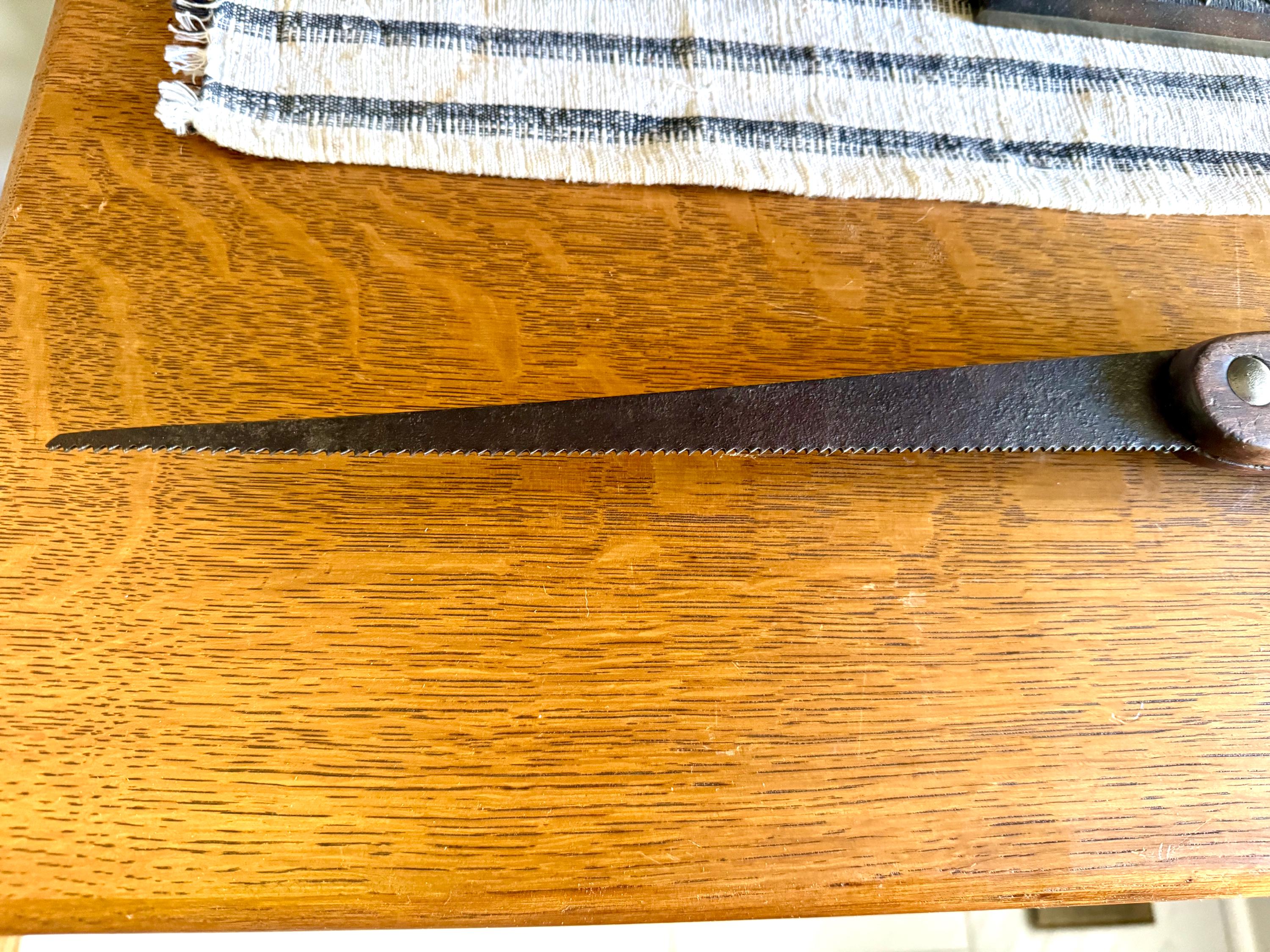 Open Handle Keyhole Saw | Vintage Wood Handled Keyhole Saw | Antique Keyhole Saw | Pistol Grip Keyhole Saw