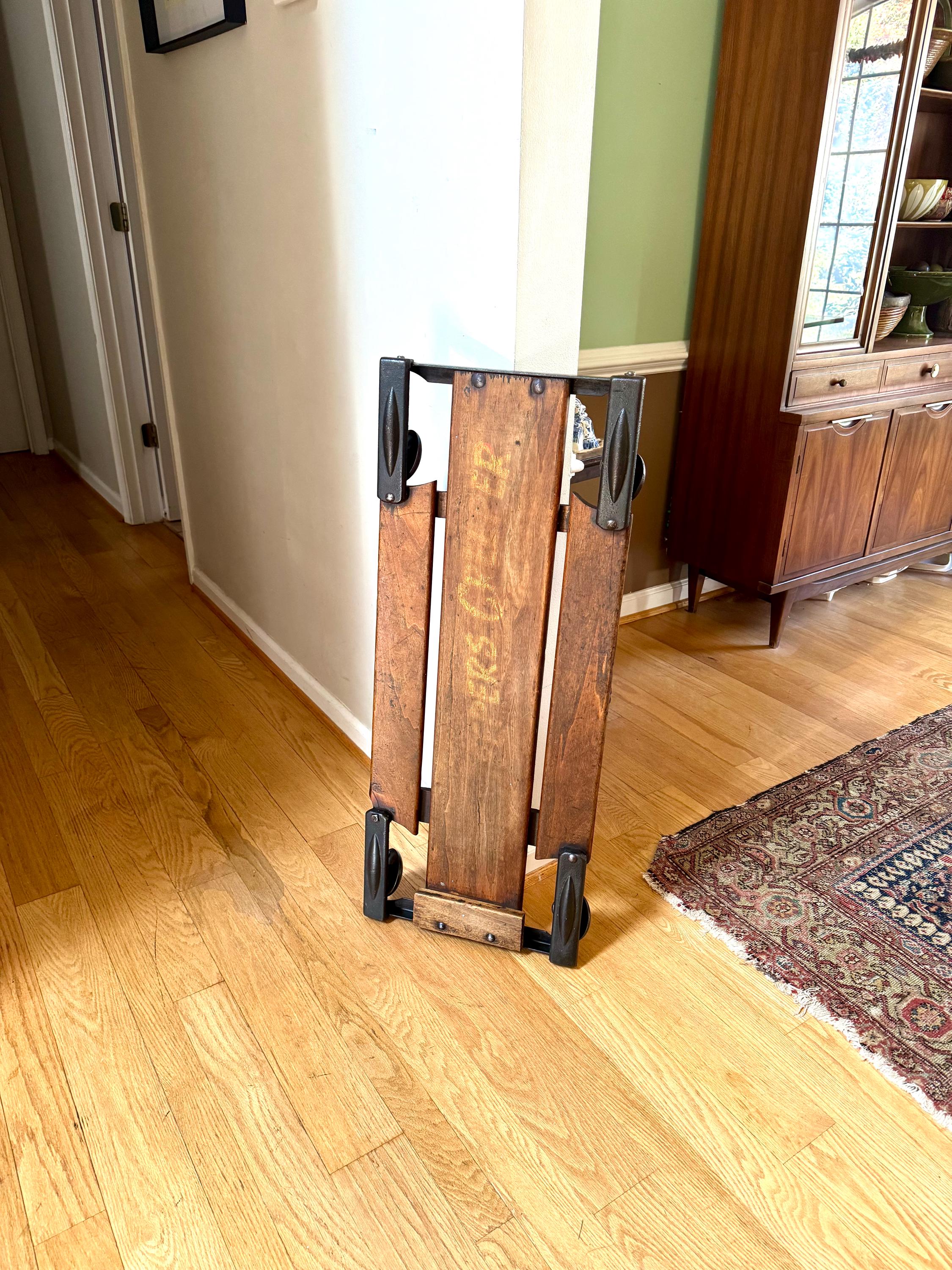 Vtg Metal and Wood Lisle Mechanics Creeper | Jeepers Creepers Industrial Automotive Creeper | Ralco Roller Automotive Wall Decor Creeper