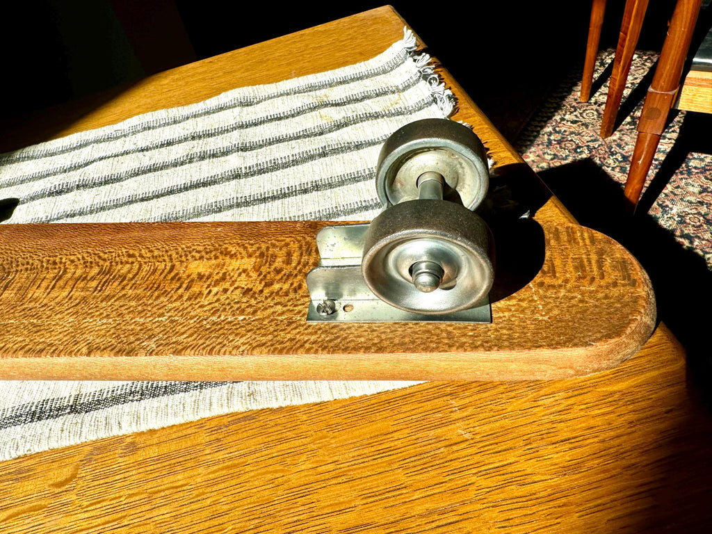 Vintage Coffin Shaped Wooden Skateboard | Coffin Shaped Wood Skateboard With Metal Wheels | Vintage Skateboard | Antique Wood Skateboard