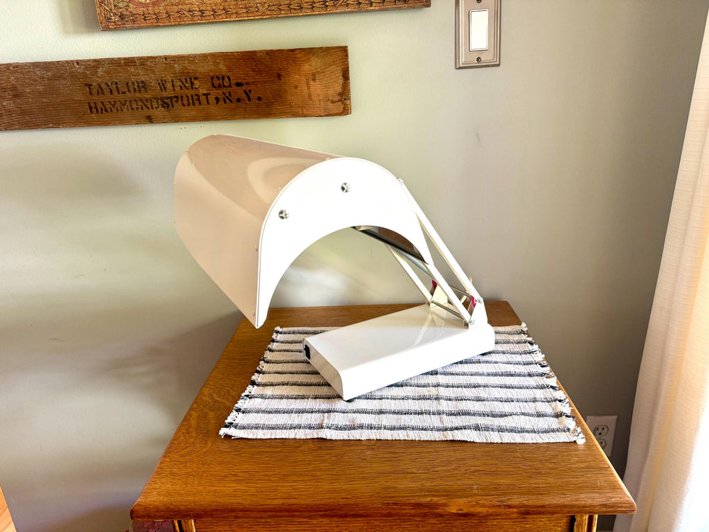 A Vtg SADelite Northern Light Technology White Desk Lamp | Therapy Desk Lamp | Sadelite Light Therapy Desk Lamp | (No Bulbs)