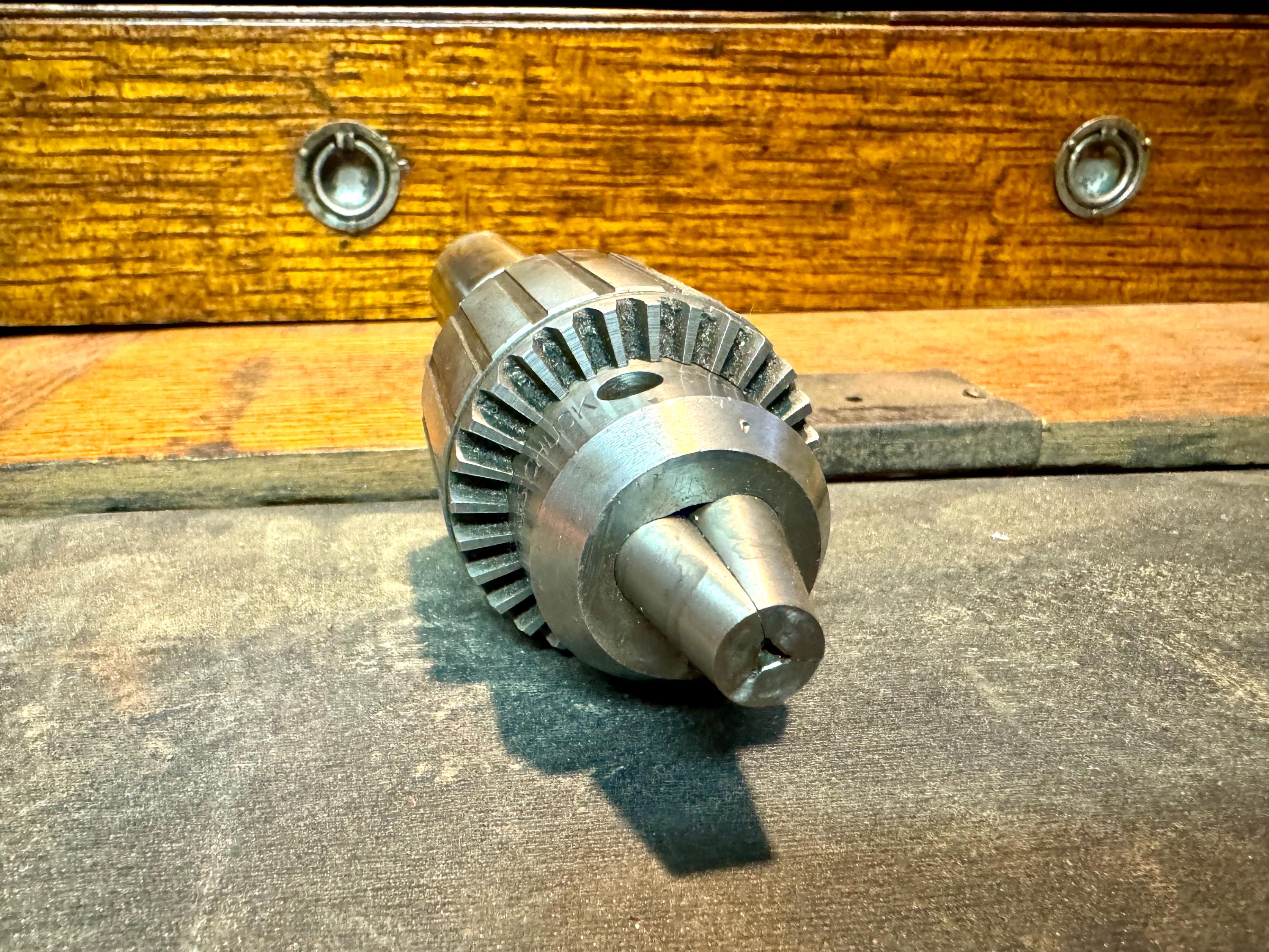Vtg Jacobs No. 33 Chuck | Machinist Jacobs No. 33 Chuck | 5/65 - 1/2" Chuck | Machinist Milling Chuck with Shaft