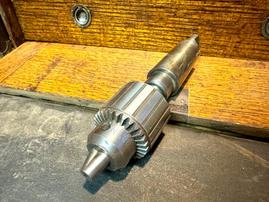 Vtg Jacobs No. 33 Chuck | Machinist Jacobs No. 33 Chuck | 5/65 - 1/2" Chuck | Machinist Milling Chuck with Shaft