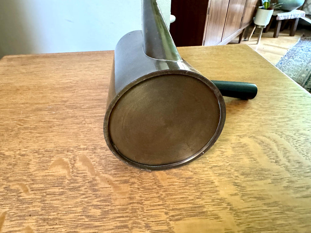 Vtg Turkish Style Brass Tea Pot | Mid Century Modern Brass Tea Server with Wood Handle | Brass Middle Eastern Coffee Po