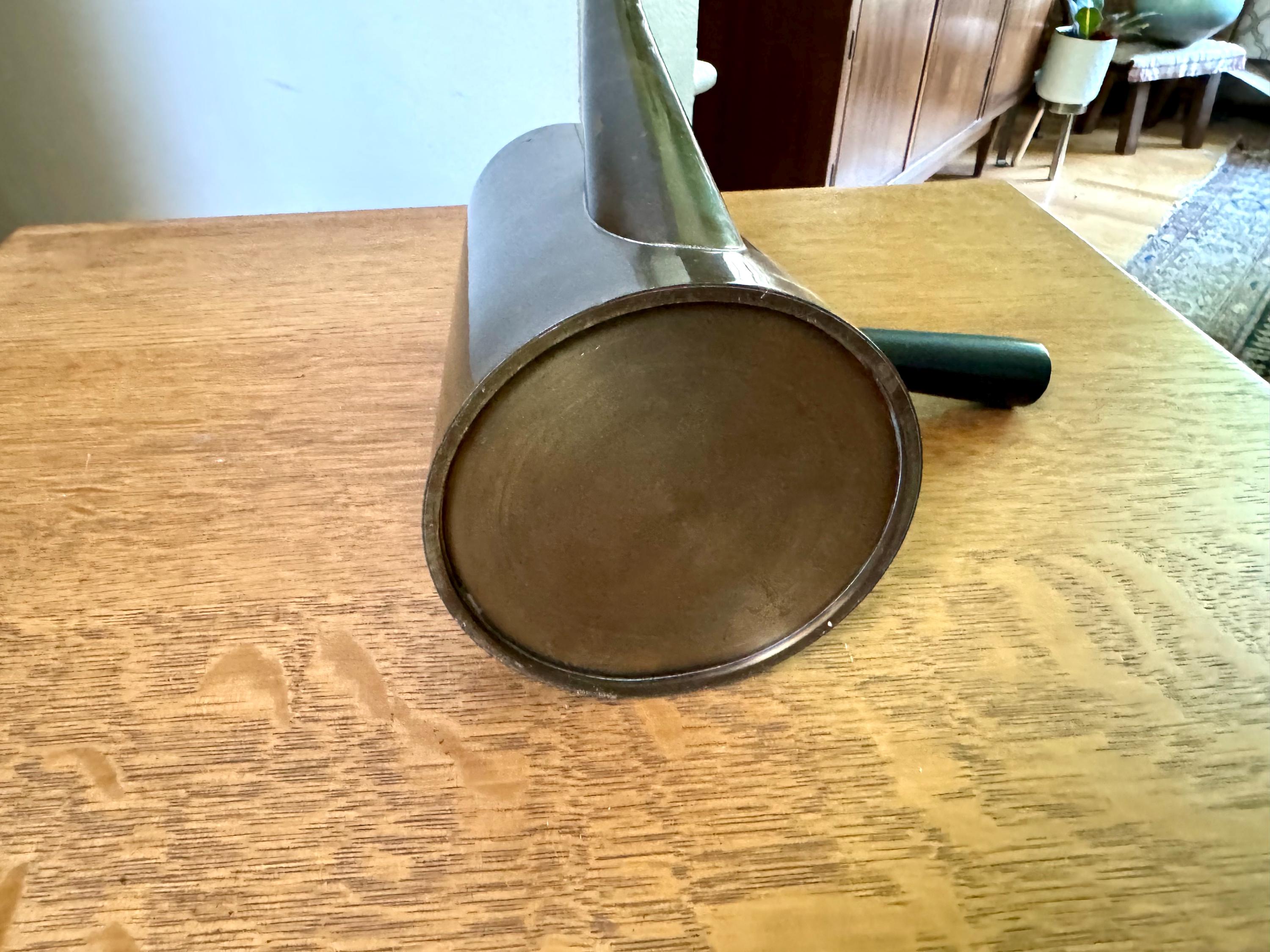 Vtg Turkish Style Brass Tea Pot | Mid Century Modern Brass Tea Server with Wood Handle | Brass Middle Eastern Coffee Po