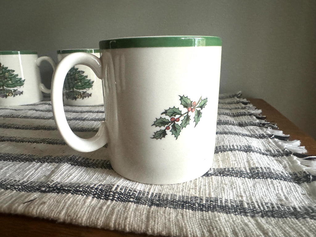 Vtg Spode Christmas Coffee Mug | Spode Christmas Tree Coffee Cup | Christmas Dishes | Christmas Holiday Mugs (8 Cups Avail)
