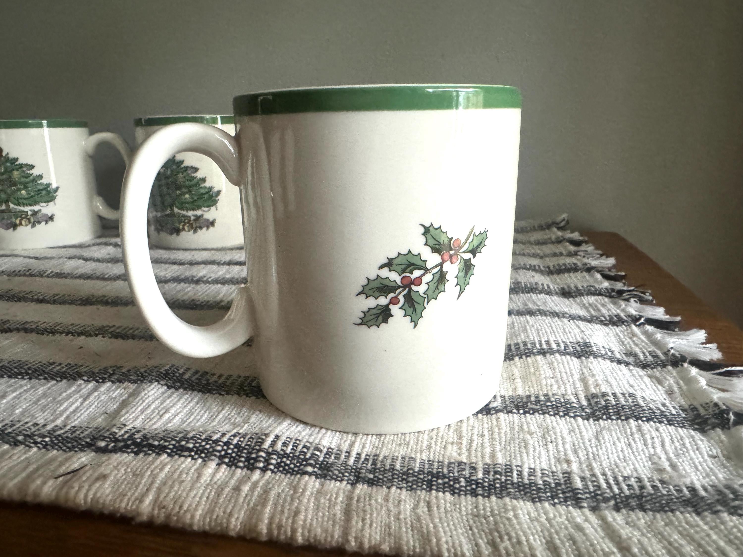 Vtg Spode Christmas Coffee Mug | Spode Christmas Tree Coffee Cup | Christmas Dishes | Christmas Holiday Mugs (8 Cups Avail)