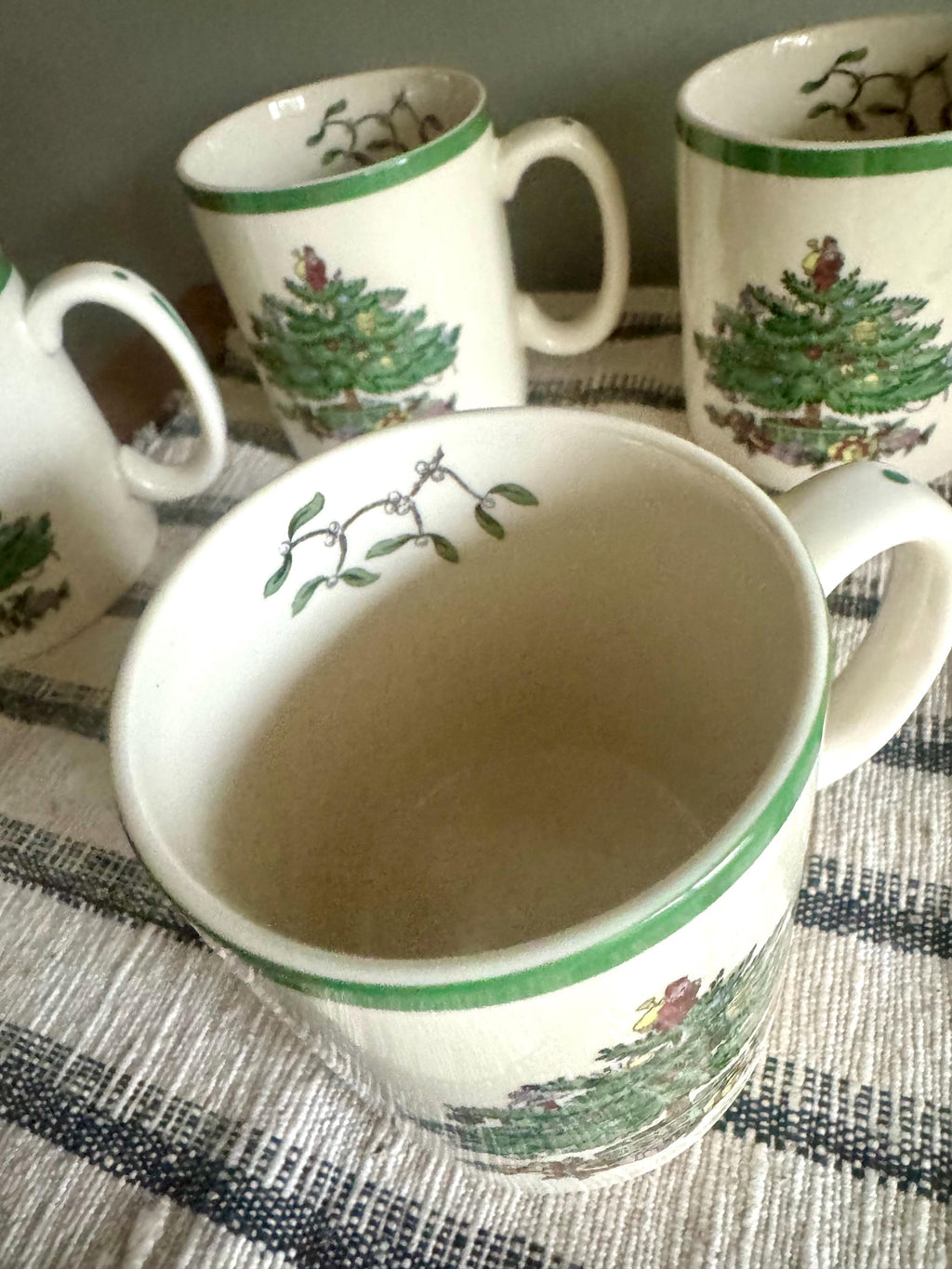 Vtg Spode Christmas Coffee Mug | Spode Christmas Tree Coffee Cup | Christmas Dishes | Christmas Holiday Mugs (8 Cups Avail)