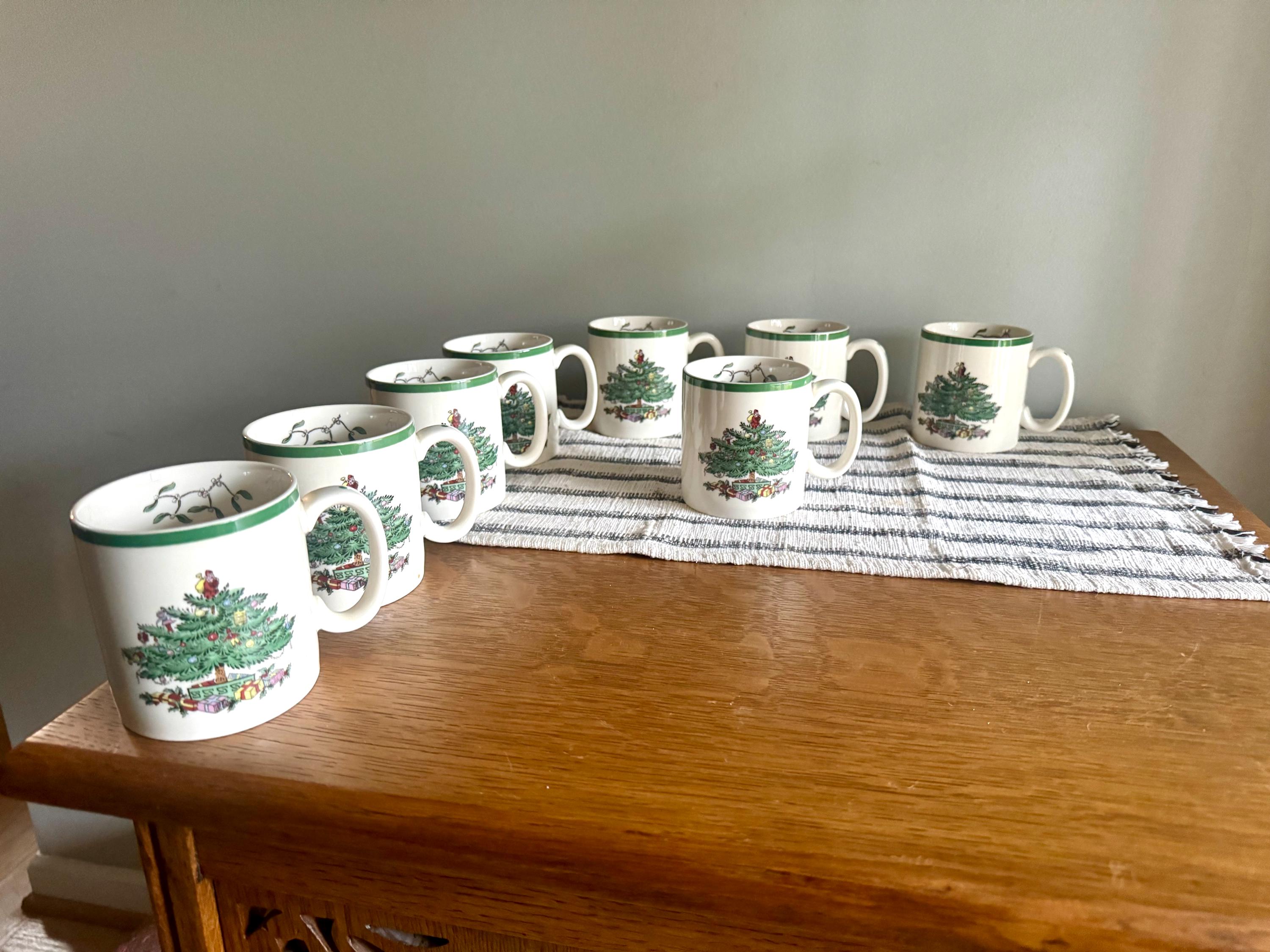 Vtg Spode Christmas Coffee Mug | Spode Christmas Tree Coffee Cup | Christmas Dishes | Christmas Holiday Mugs (8 Cups Avail)