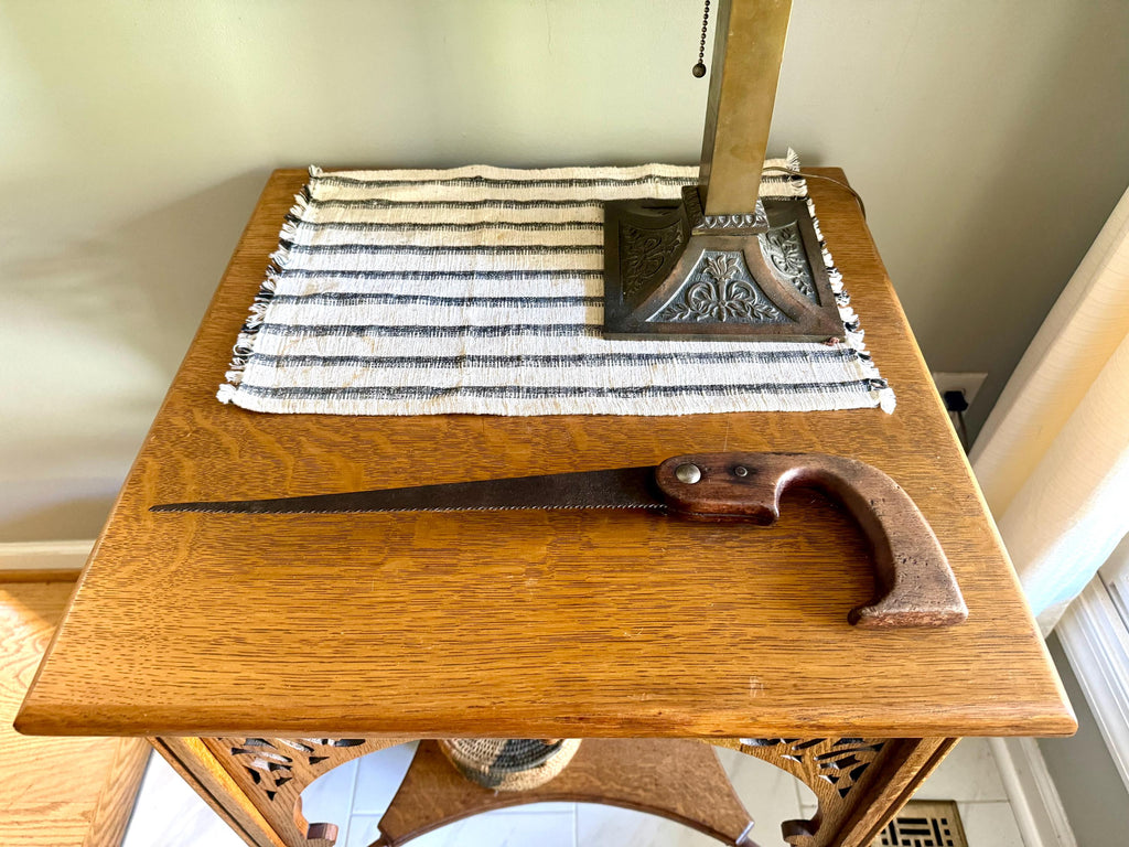 Open Handle Keyhole Saw | Vintage Wood Handled Keyhole Saw | Antique Keyhole Saw | Pistol Grip Keyhole Saw