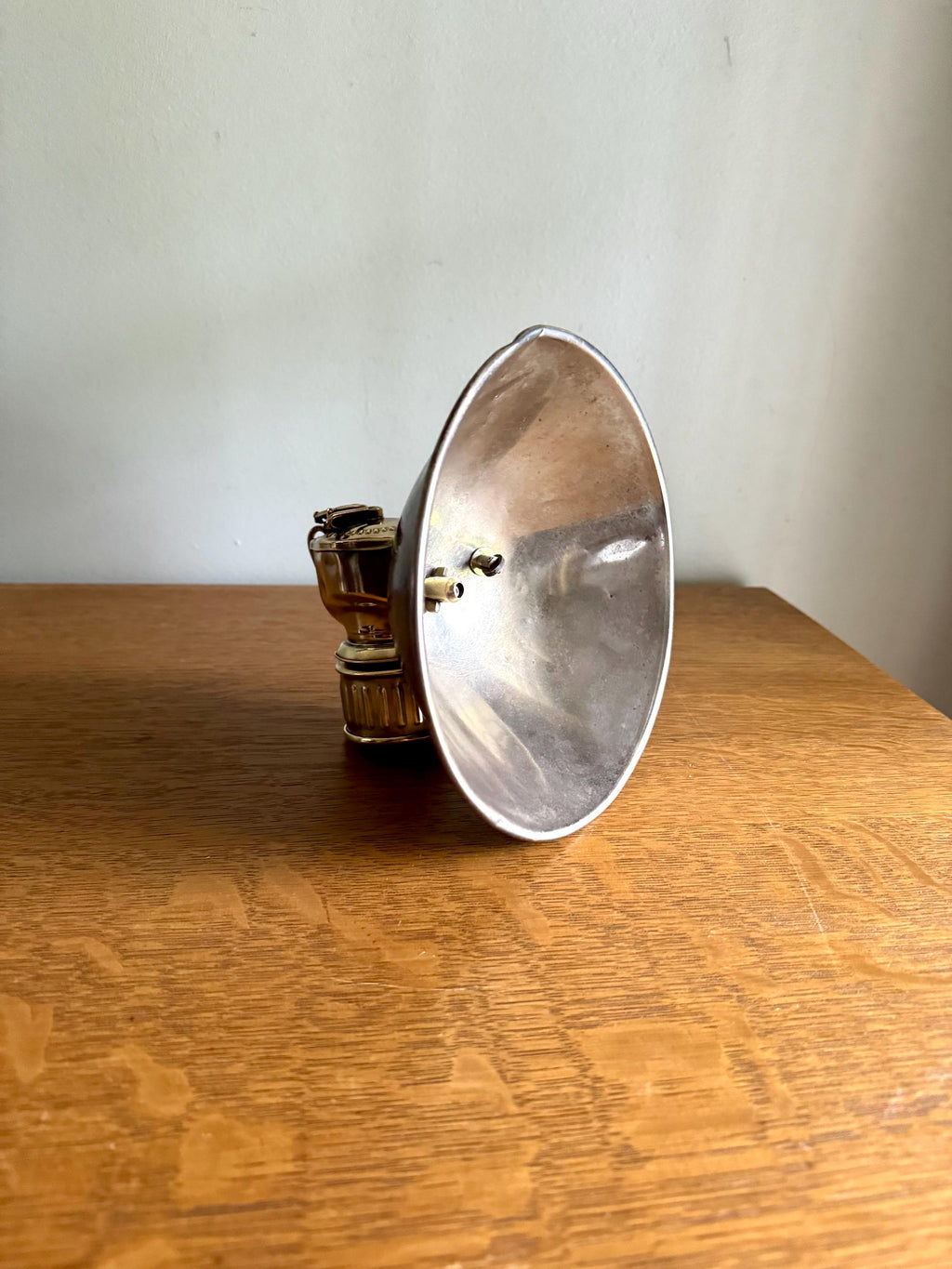 Vtg Justrite Carbide Coal Miners Lamp | Brass Carbide Coal Miner's Headlamp | Semi Polished Coal Miner's Lamp | Original Miner's Light