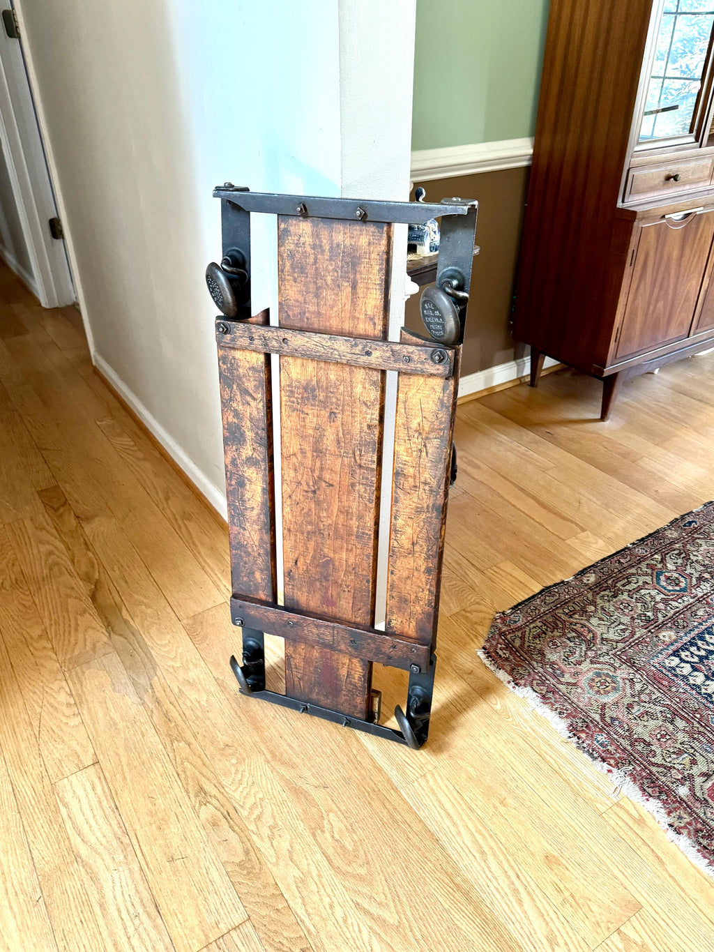 Vtg Metal and Wood Lisle Mechanics Creeper | Jeepers Creepers Industrial Automotive Creeper | Ralco Roller Automotive Wall Decor Creeper