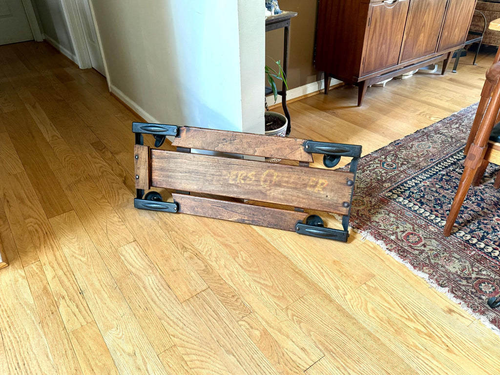 Vtg Metal and Wood Lisle Mechanics Creeper | Jeepers Creepers Industrial Automotive Creeper | Ralco Roller Automotive Wall Decor Creeper
