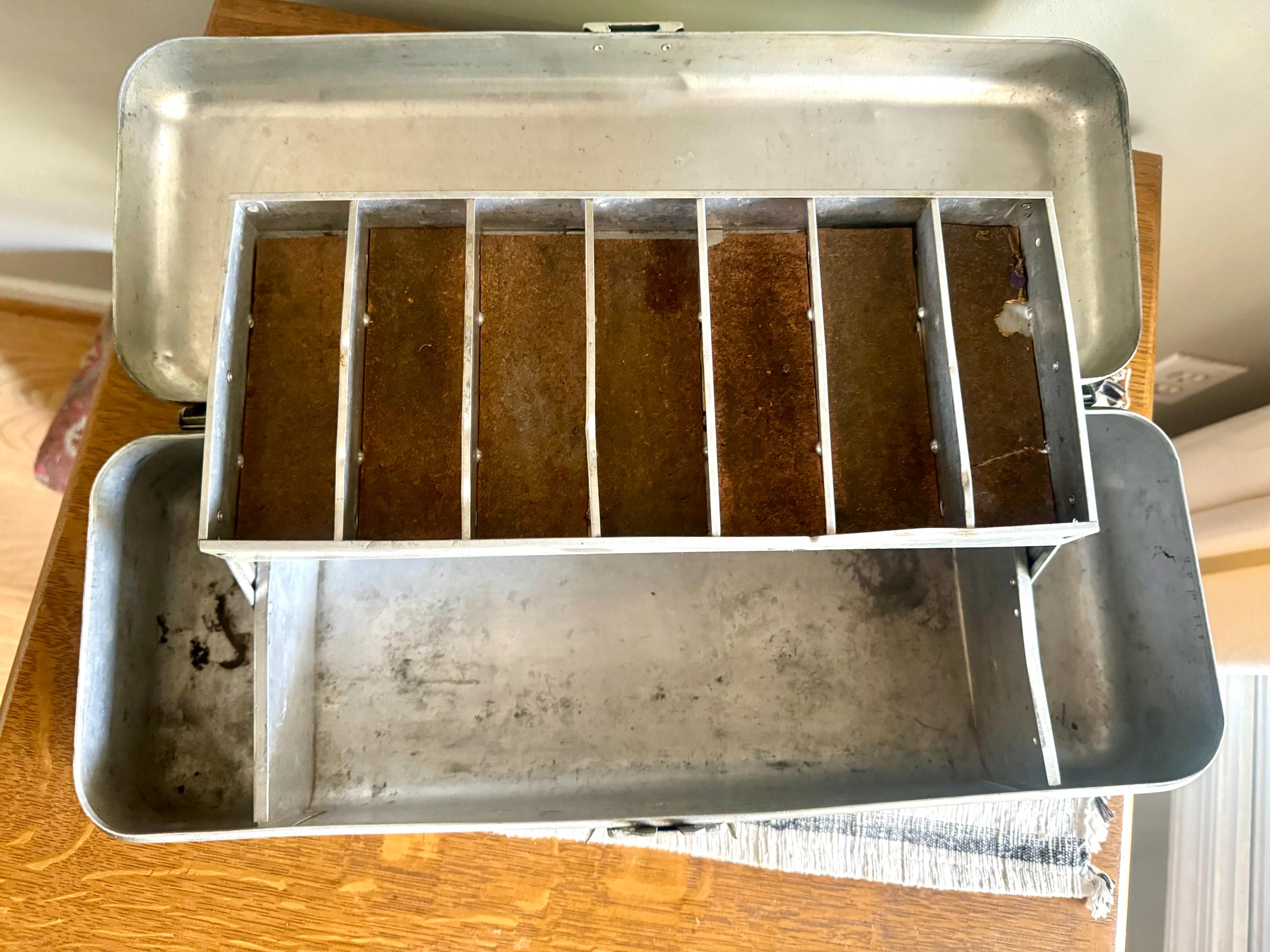 Vtg UMCO Aluminum Tackle Box | Aluminum Umco Tackle Box | Fishing Tackle Box | Smooth Aluminum Tackle Box