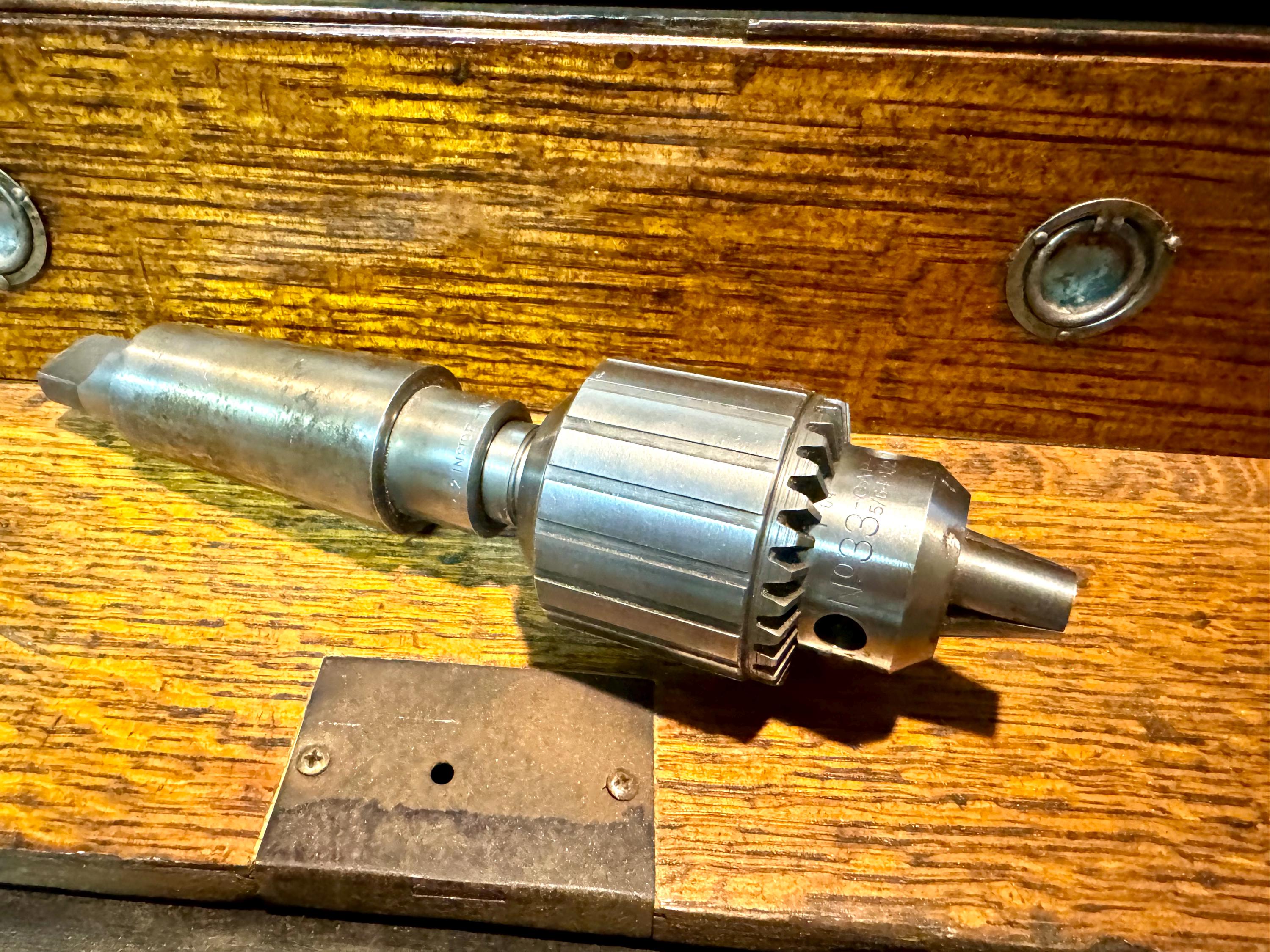 Vtg Jacobs No. 33 Chuck | Machinist Jacobs No. 33 Chuck | 5/65 - 1/2" Chuck | Machinist Milling Chuck with Shaft