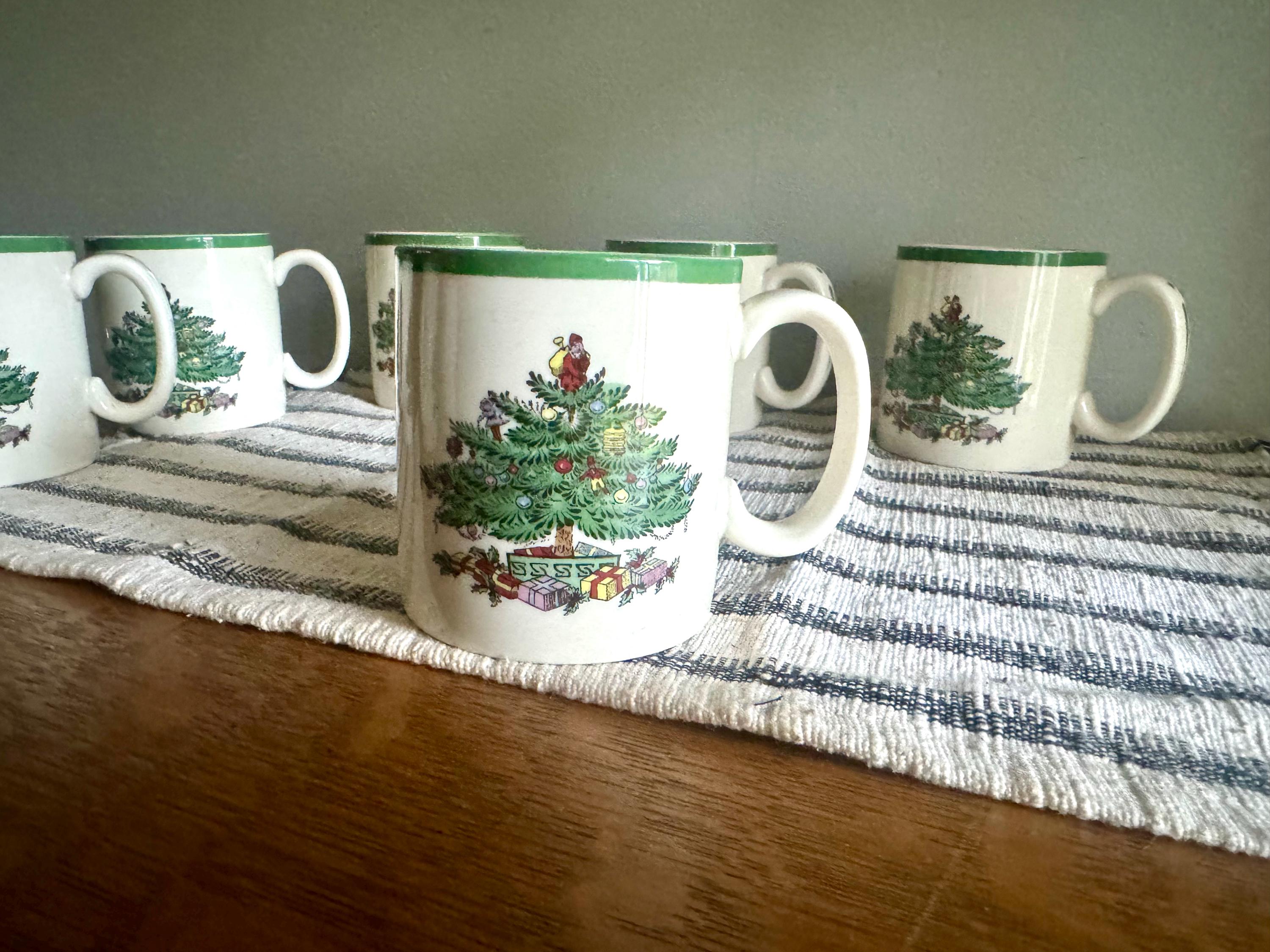 Vtg Spode Christmas Coffee Mug | Spode Christmas Tree Coffee Cup | Christmas Dishes | Christmas Holiday Mugs (8 Cups Avail)