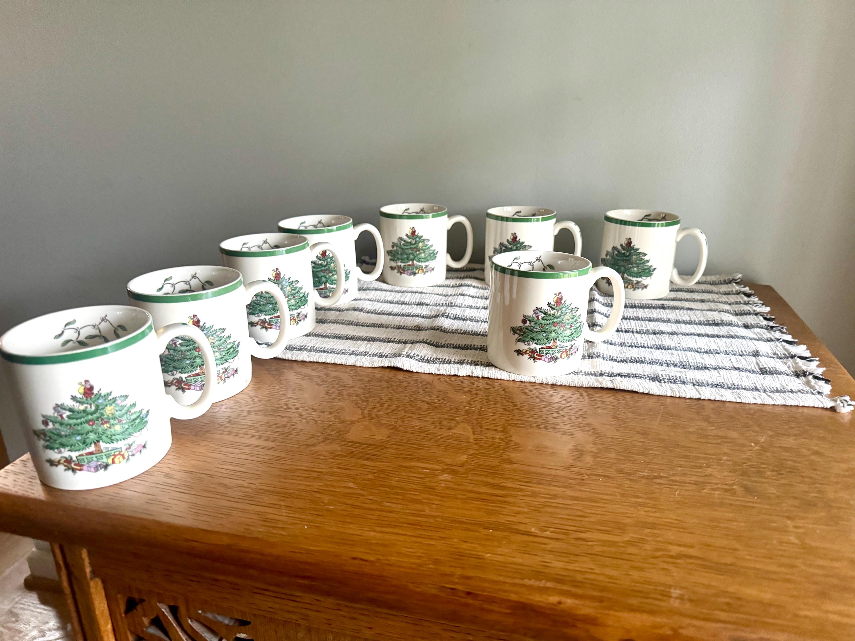 Vtg Spode Christmas Coffee Mug | Spode Christmas Tree Coffee Cup | Christmas Dishes | Christmas Holiday Mugs (8 Cups Avail)