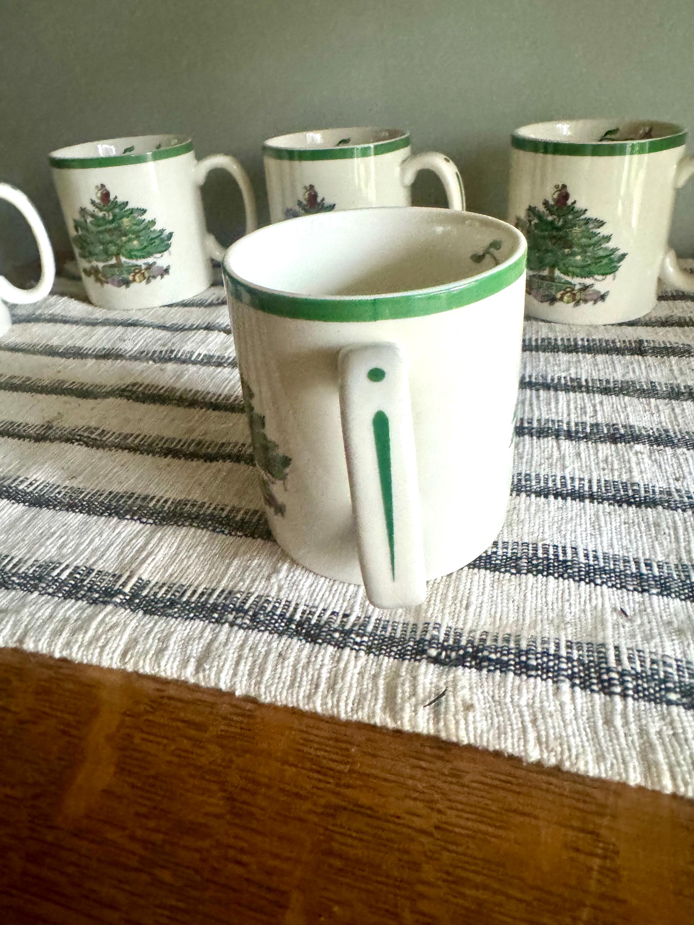 Vtg Spode Christmas Coffee Mug | Spode Christmas Tree Coffee Cup | Christmas Dishes | Christmas Holiday Mugs (8 Cups Avail)