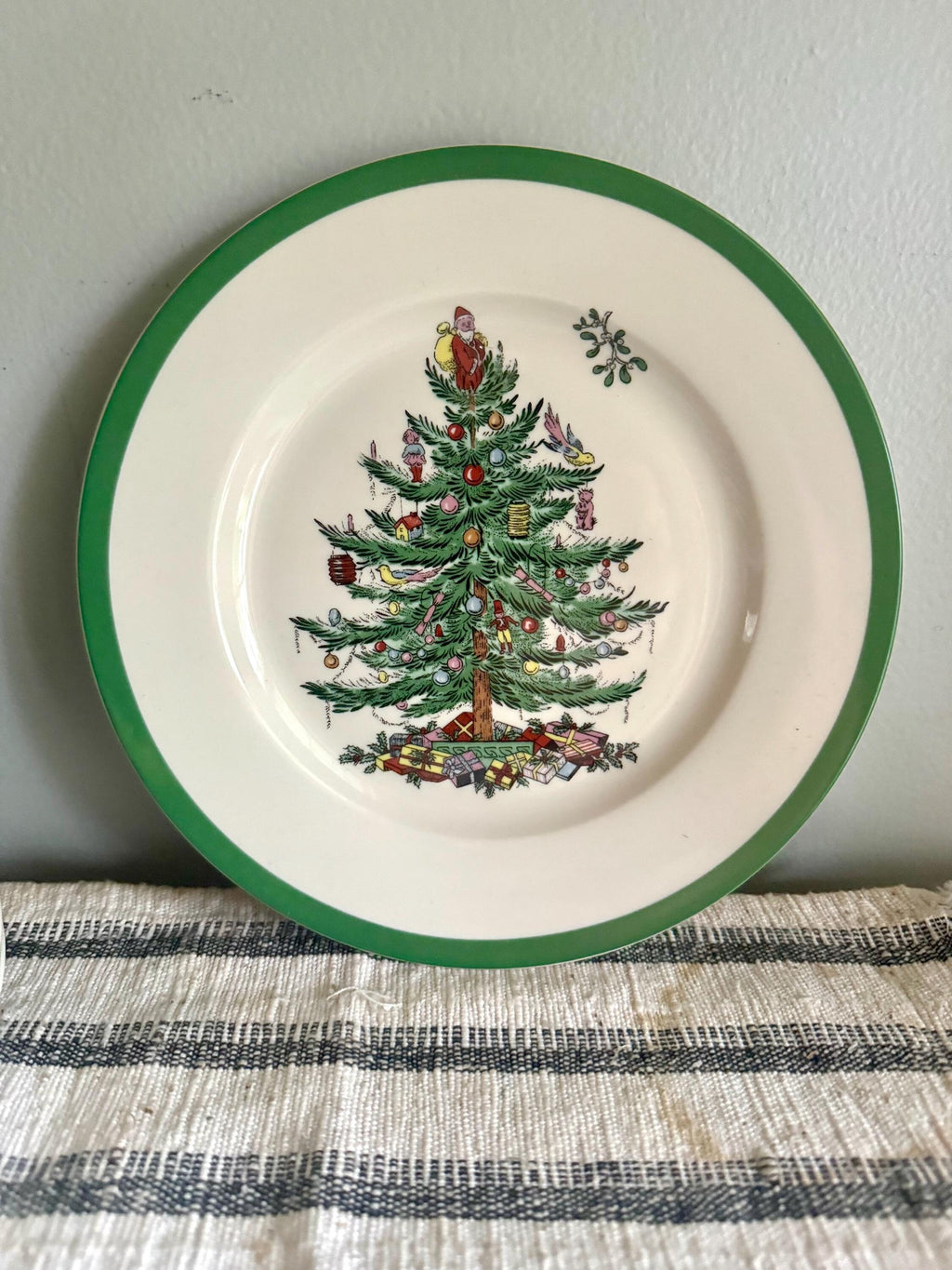 Vtg Spode Christmas Desert Plate| 7 1/2" Spode Christmas Tree Salad Plate| Spode Christmas Tree Bread and Butter Plates (8 Plates avail)