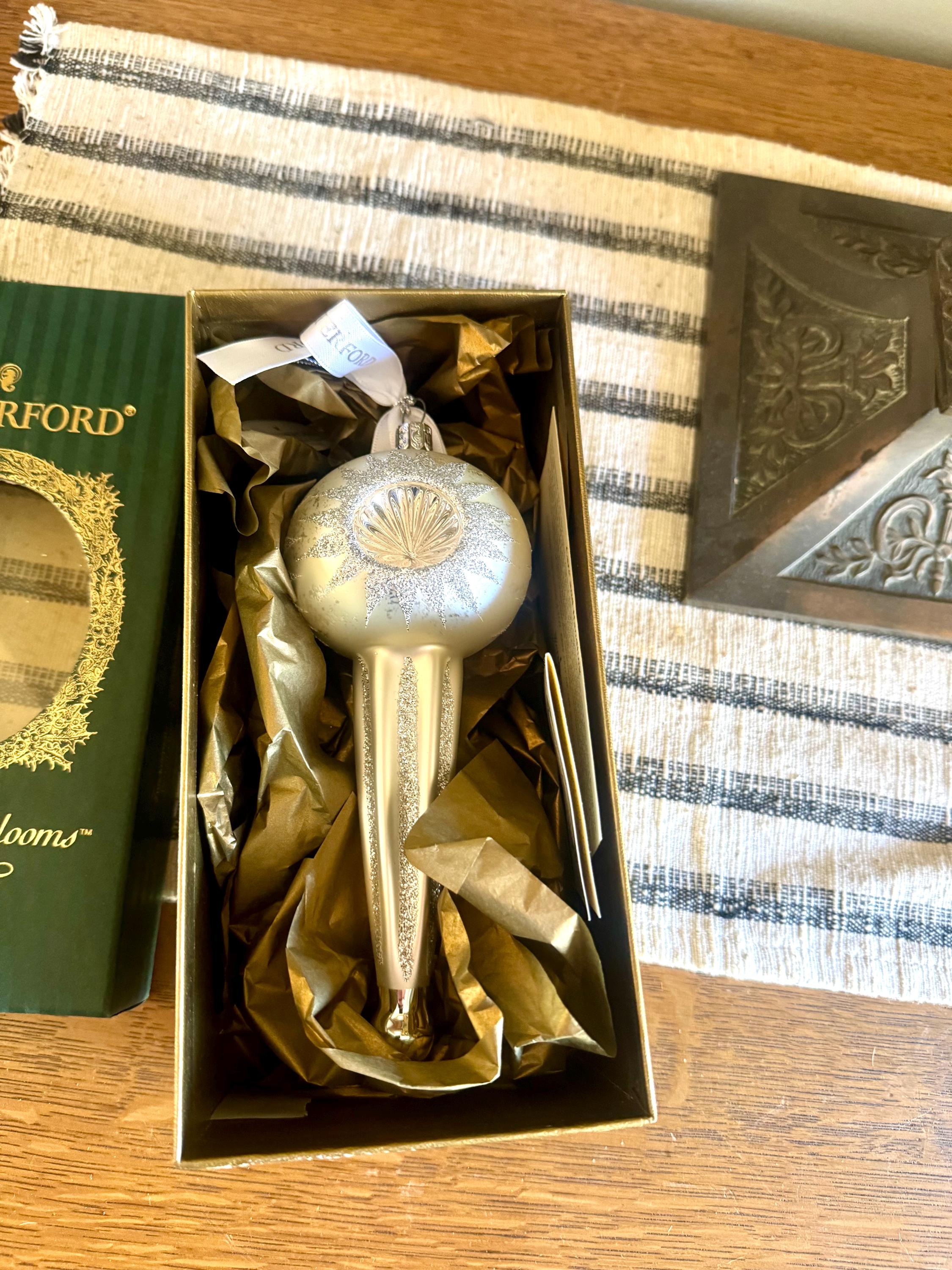 Vtg Waterford Holiday Heirlooms Ornament | Waterford Heirlooms Nostalgic Collection Large Reflector Ornaments | Waterford Christmas