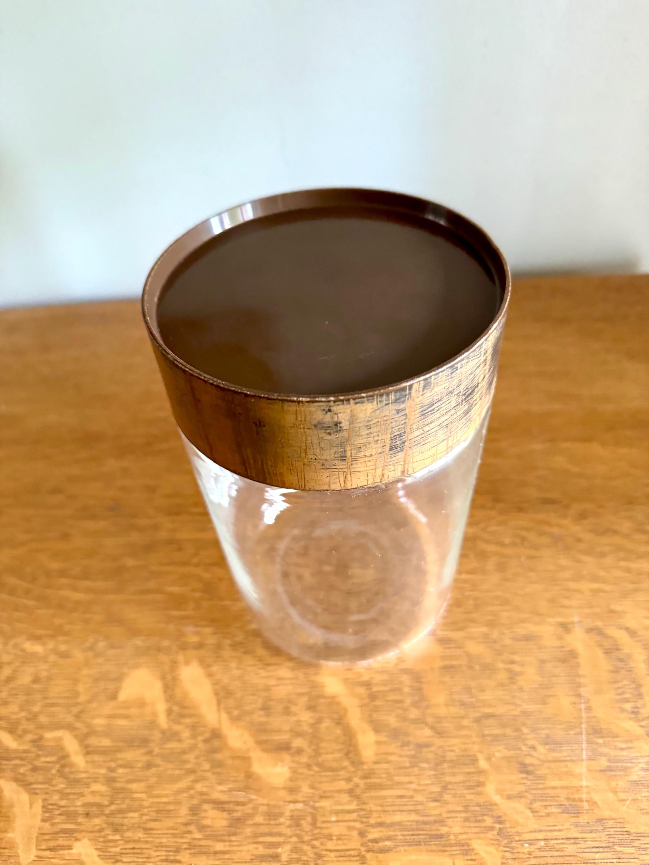 A Single Pyrex Glass Kitchen Canister | Faux Wood Top Pyrex Kitchen Container | Pyrex See N Store Glass Canister | Store N See Pyrex Jar
