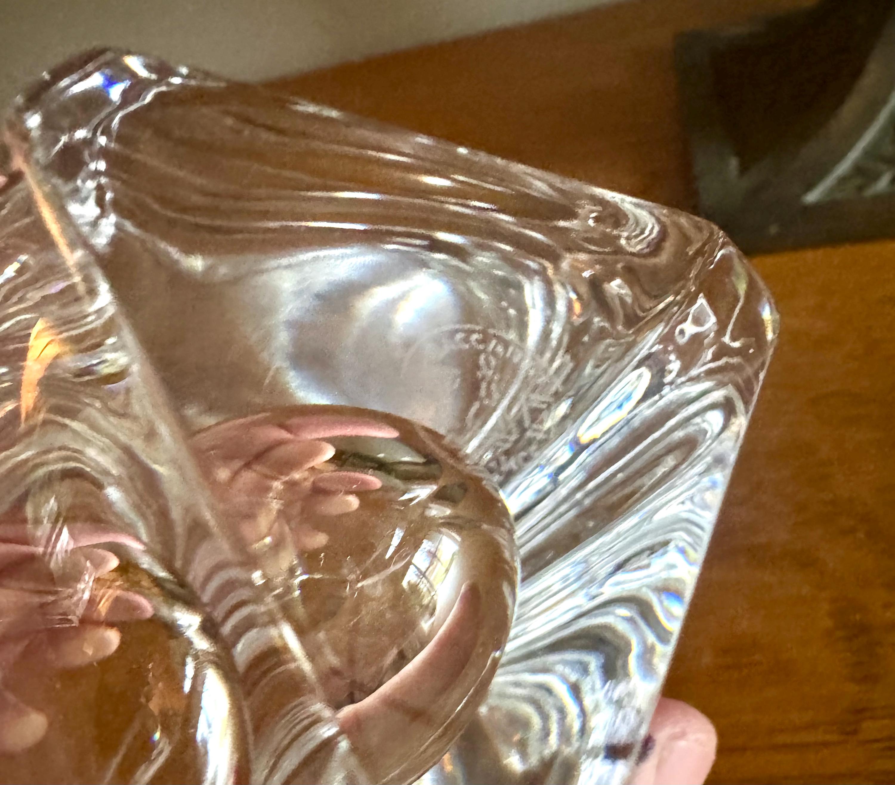 Vtg Baccarat Crystal Bouton-D'or Bud Vase | Crystal Triangular French Vase | 6" Baccarat Bud Vase | Baccarat Crystal Flower Vase